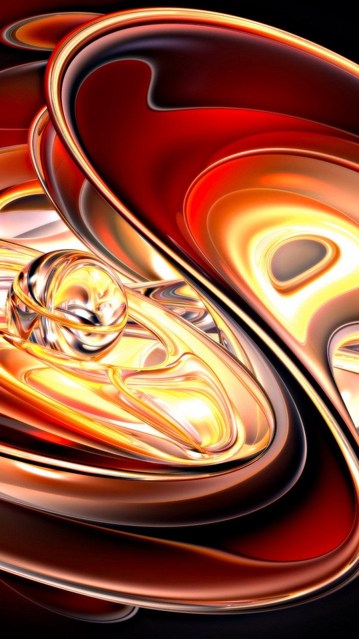 Red and Gold Abstract Illustration. Wallpaper in 720x1280 Resolution