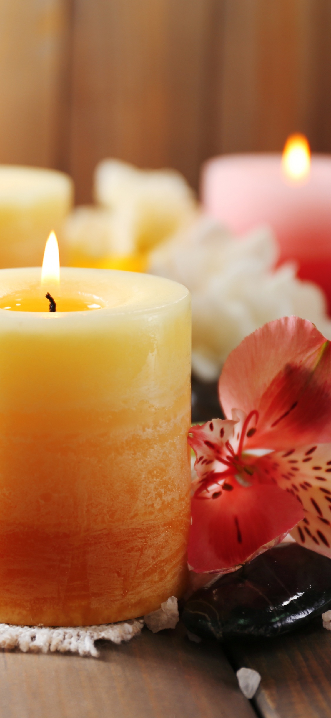 Candle, Wax, Lighting, Yellow, Flameless Candle. Wallpaper in 1125x2436 Resolution