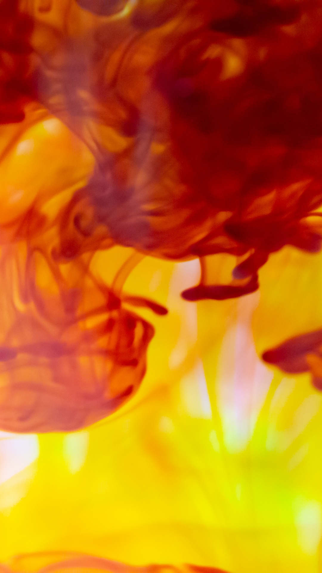 Peinture Abstraite Orange et Jaune. Wallpaper in 1080x1920 Resolution