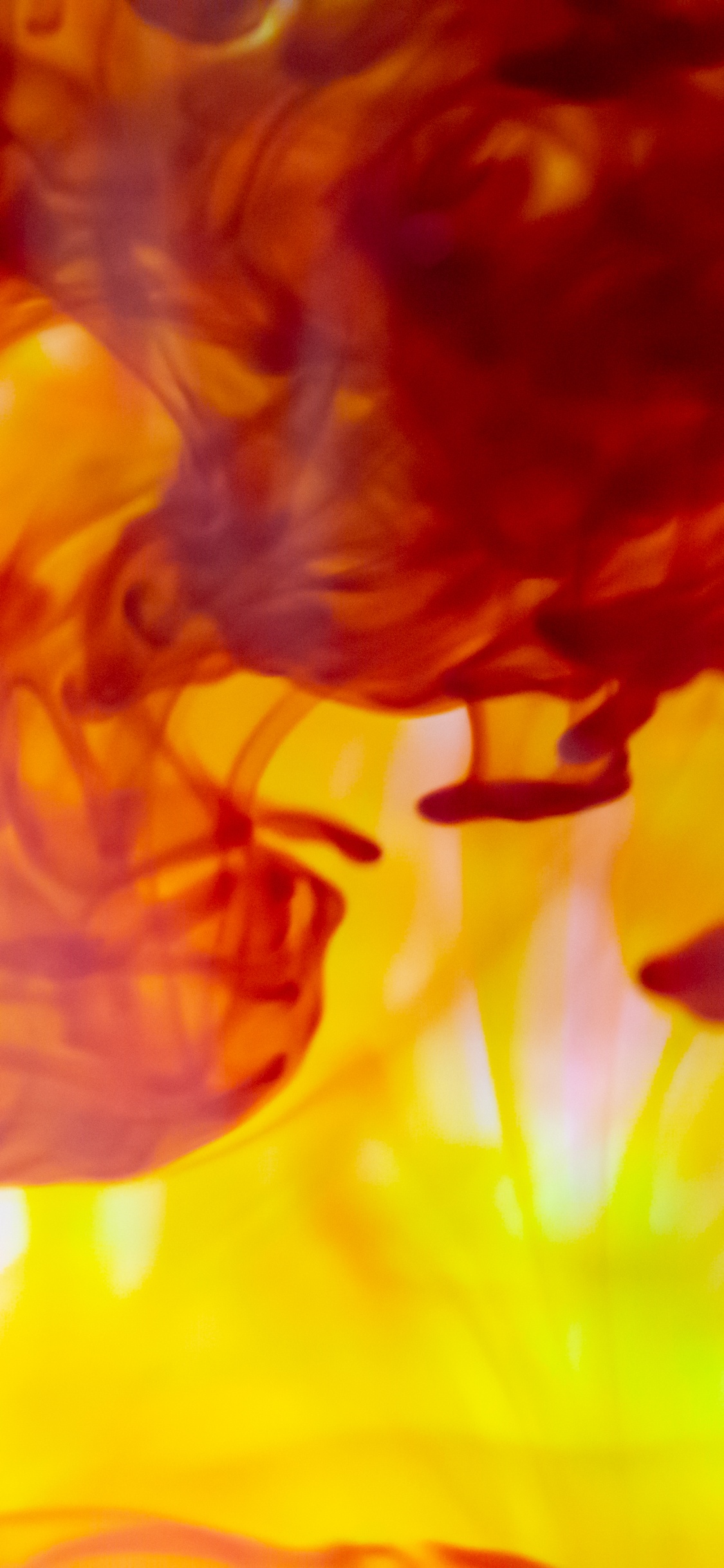 Peinture Abstraite Orange et Jaune. Wallpaper in 1125x2436 Resolution