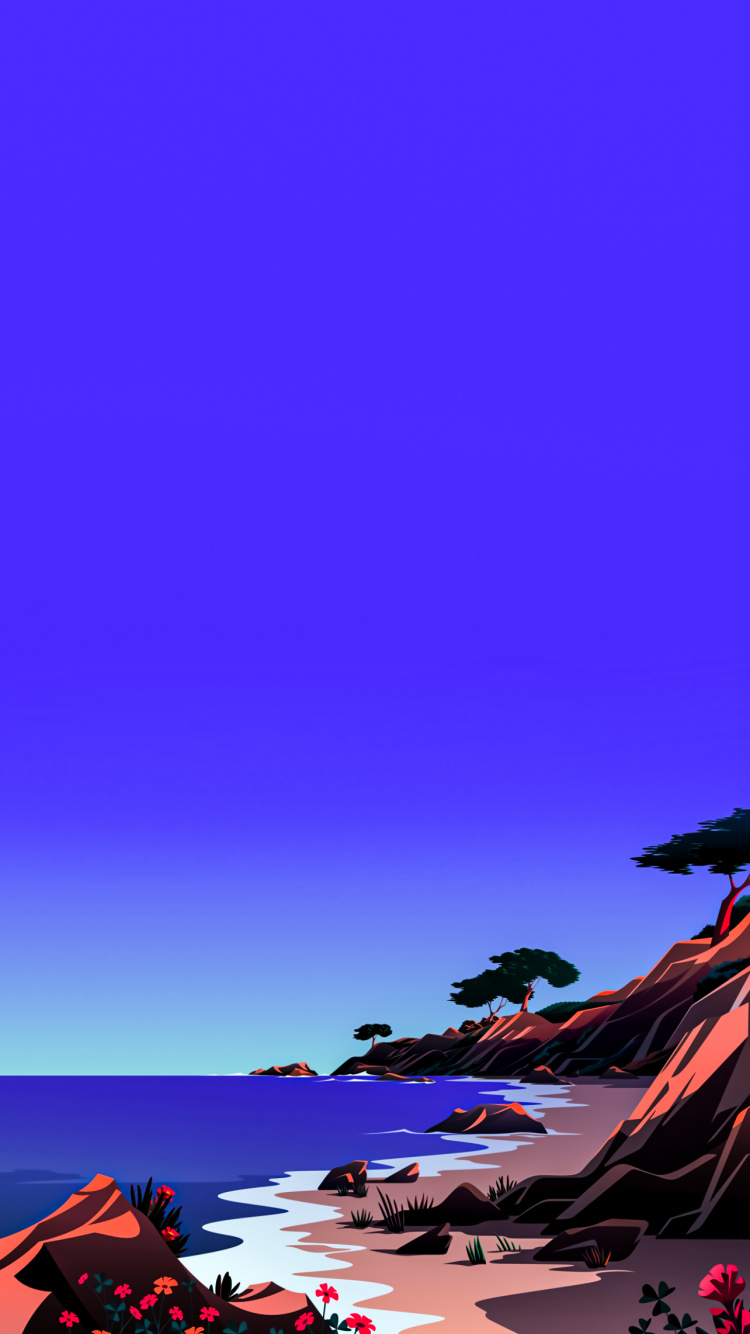 Apples, Ios, IOS 14, Water, Blue. Wallpaper in 750x1334 Resolution