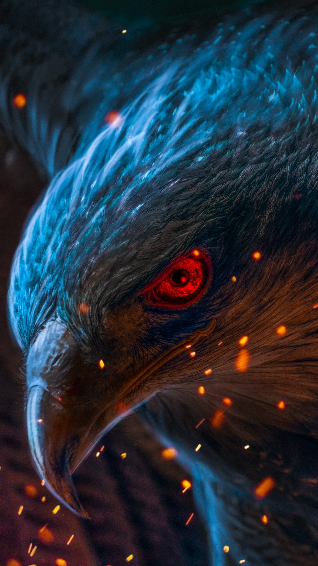 Ios, 安卓, Azure, 羽毛, 鸟 壁纸 1080x1920 允许