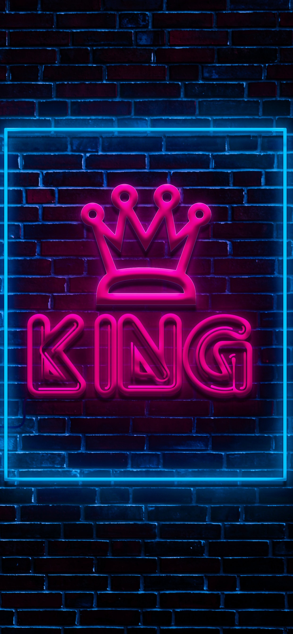 Logotipo Del Rey Neón, Neon, la Iluminación de Neón, Luz, Logotipo. Wallpaper in 1242x2688 Resolution