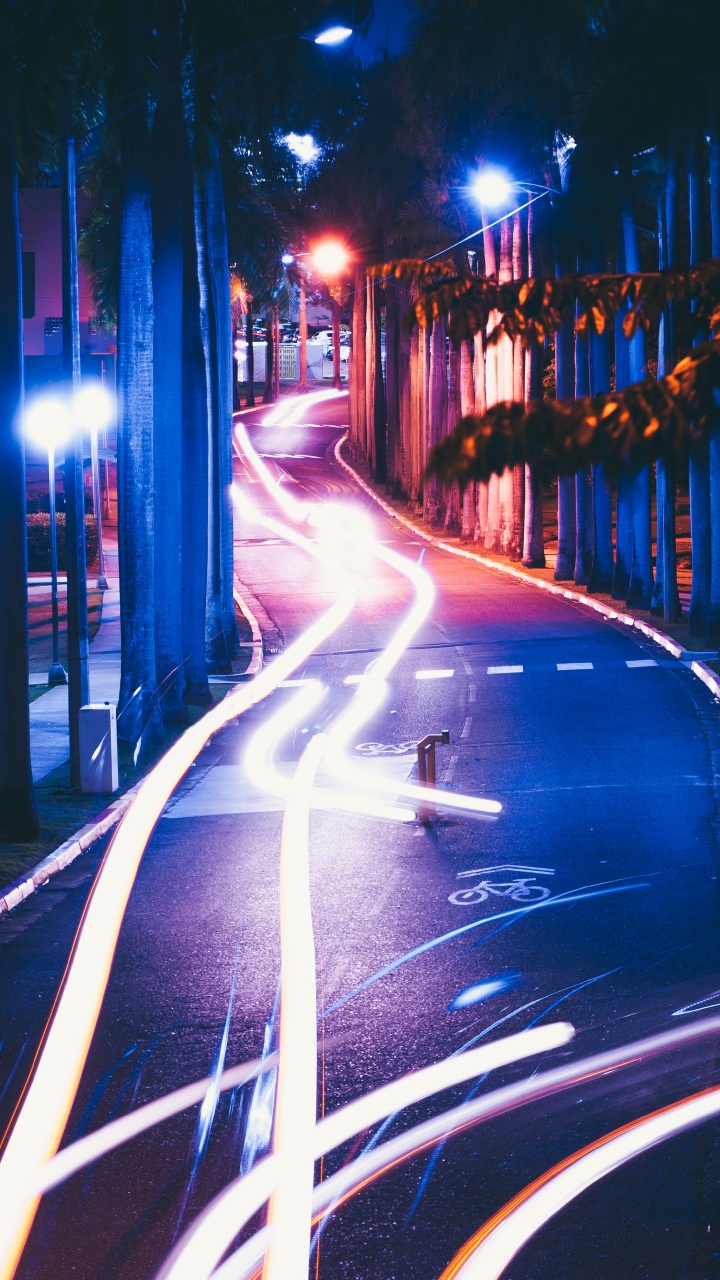 光, 车灯, 运输, 电蓝色的, 街 壁纸 720x1280 允许