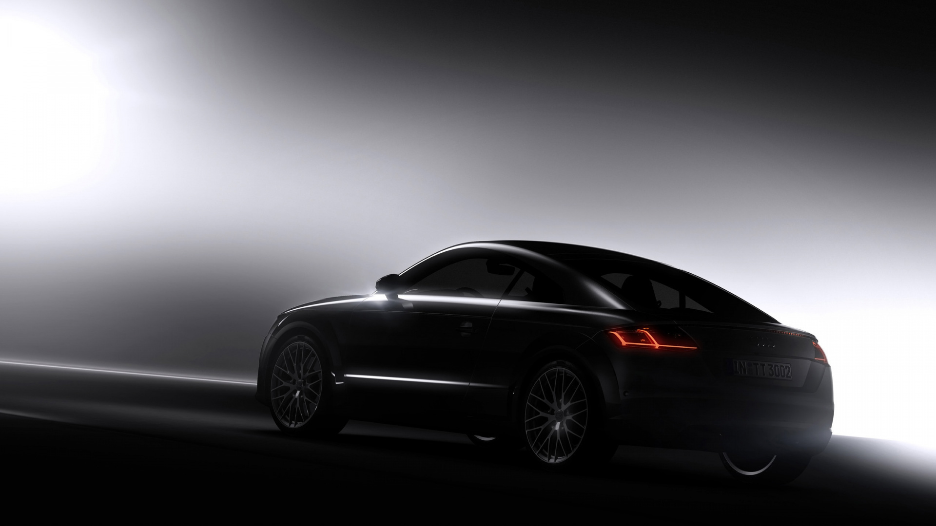 Porsche 911 Coupé Noir Dans Une Pièce Grise. Wallpaper in 1920x1080 Resolution