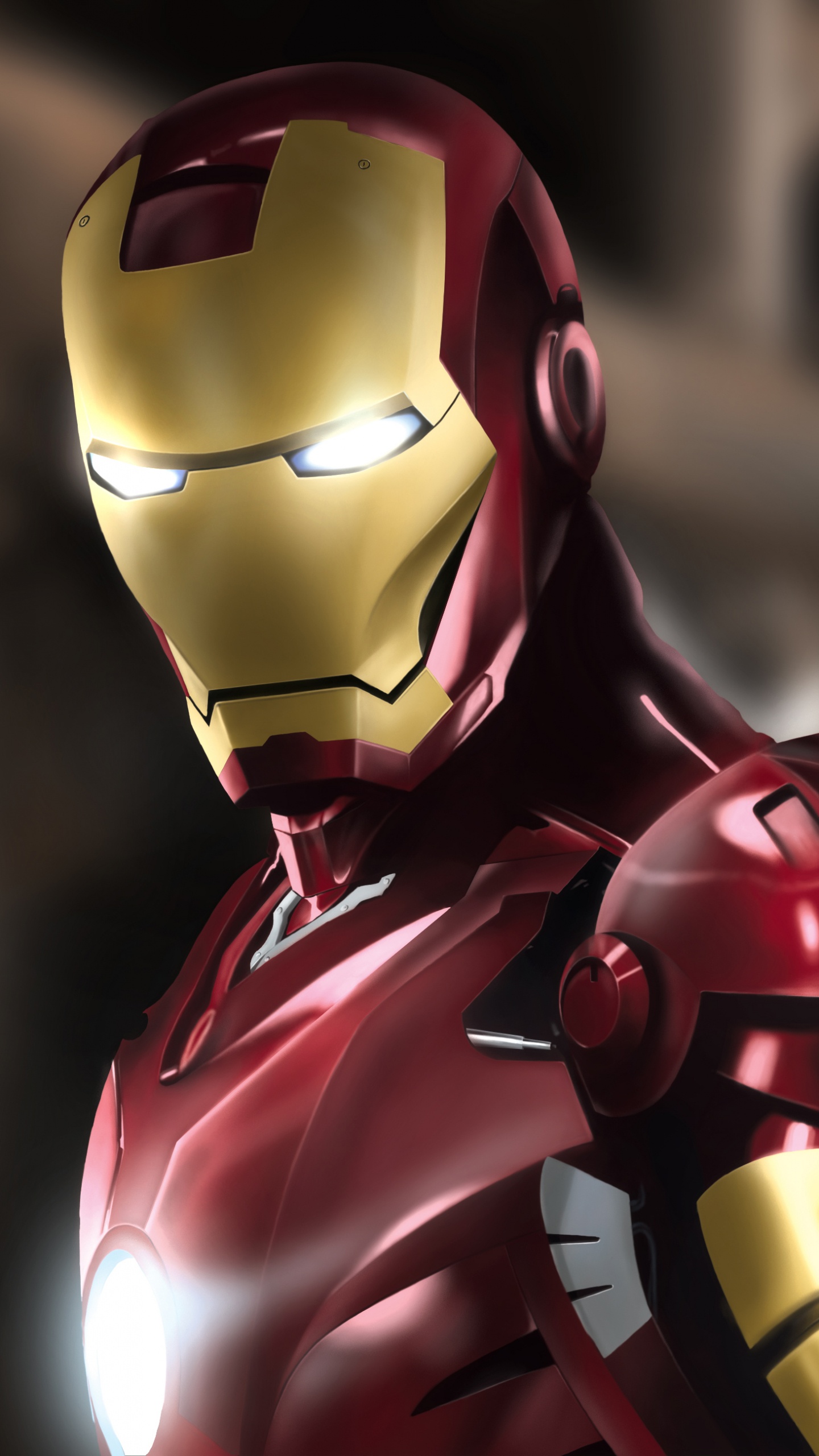 Homme de Fer Rouge et Jaune. Wallpaper in 1440x2560 Resolution