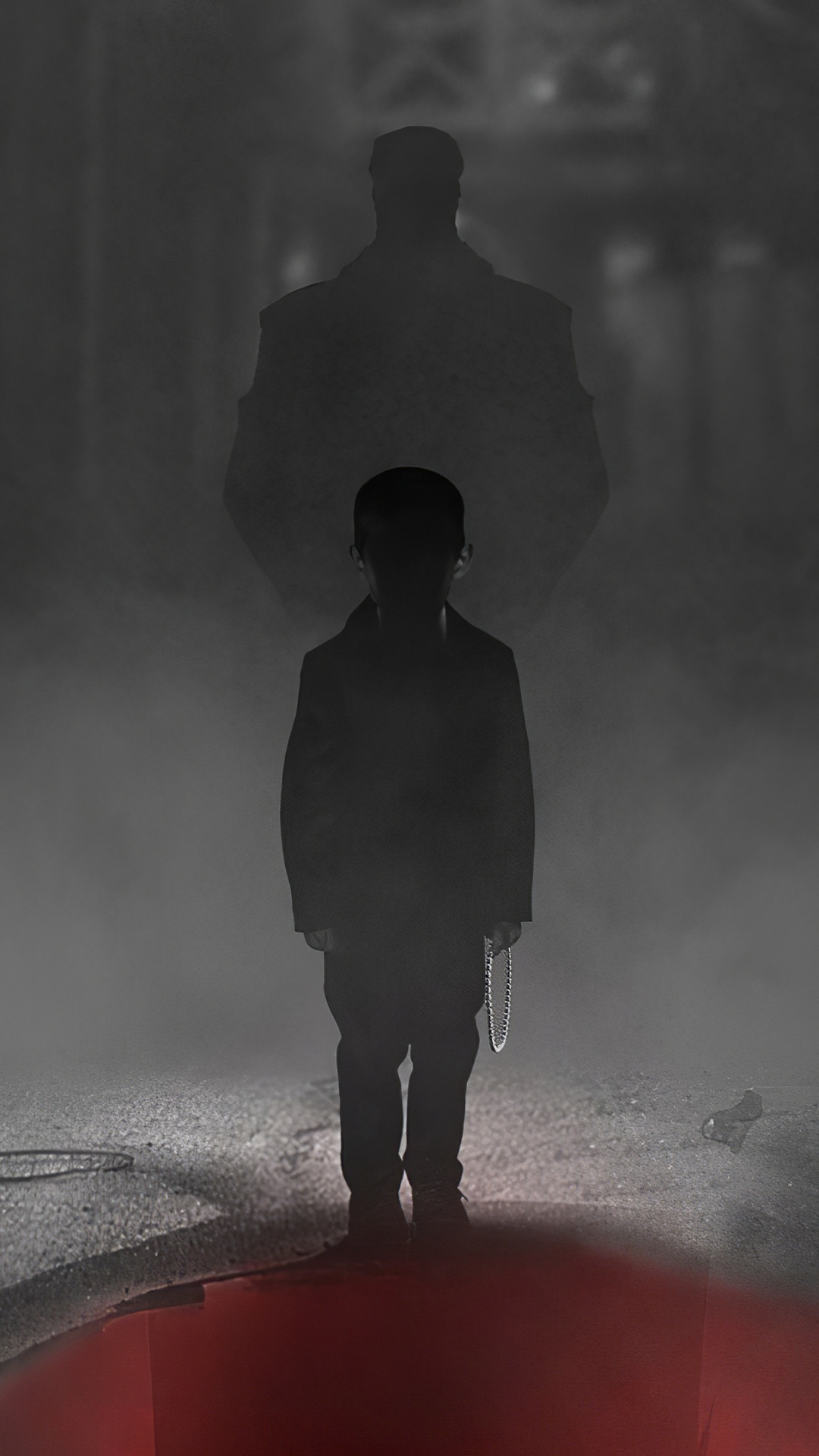 Man in Black Coat Walking on Street. Wallpaper in 1080x1920 Resolution