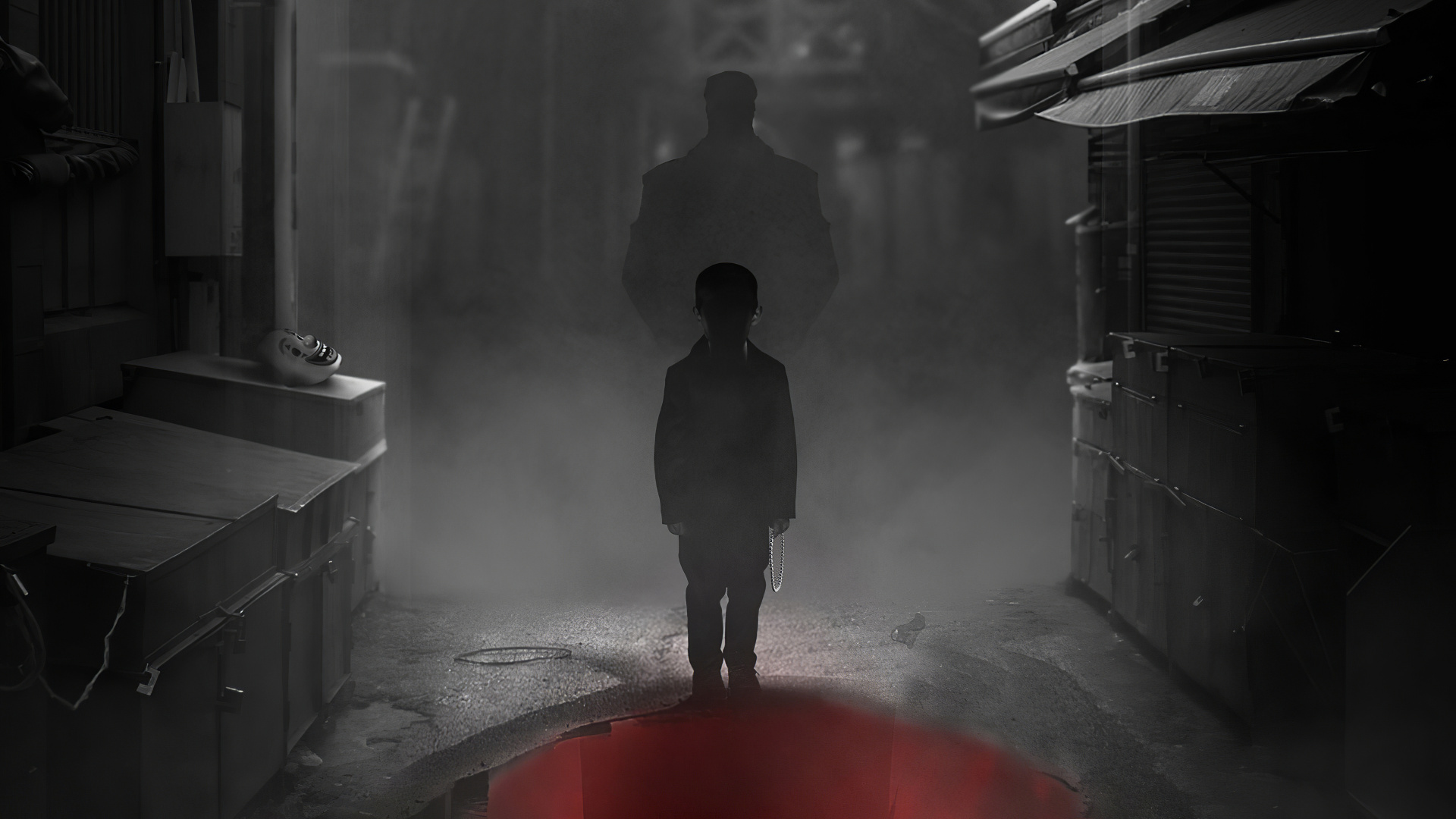 Man in Black Coat Walking on Street. Wallpaper in 1920x1080 Resolution