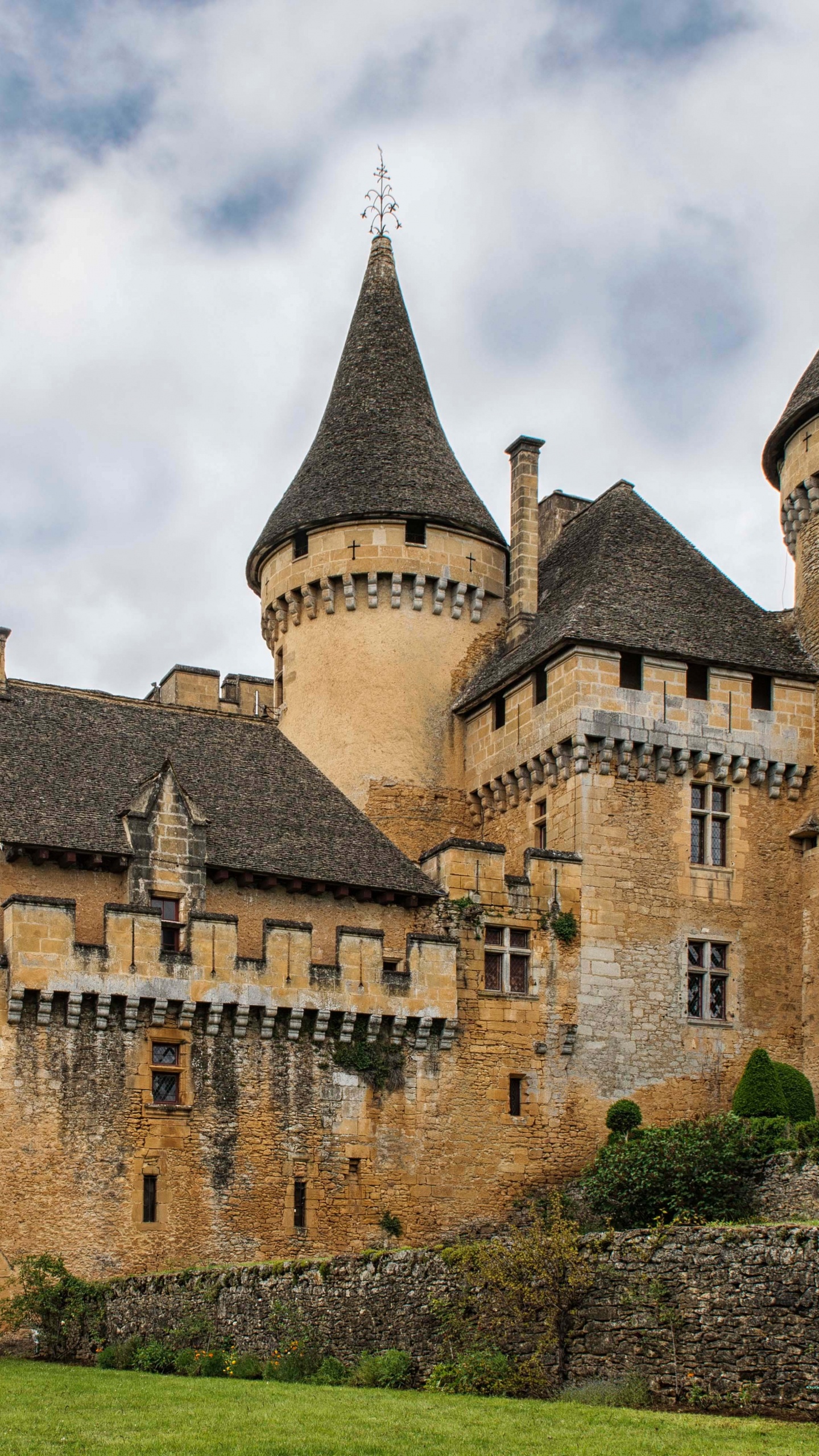 城堡, 防御工事, 中世纪建筑风格, 庄家, 天空 壁纸 1440x2560 允许
