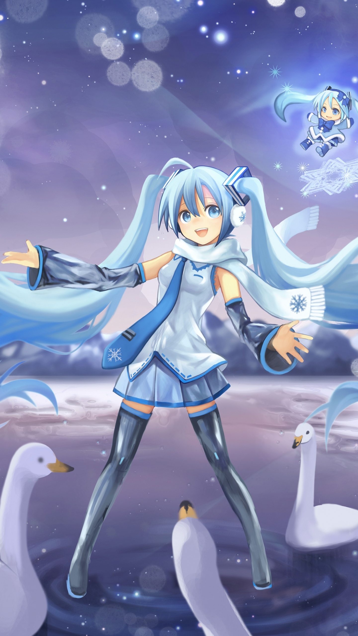 Mujer en Vestido Amarillo y Blanco Personaje de Anime. Wallpaper in 1440x2560 Resolution