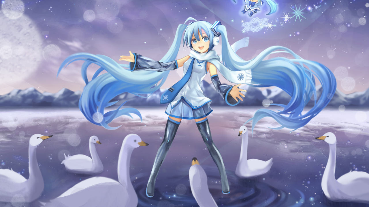 Frau im Gelben Und Weißen Kleid Anime-Charakter. Wallpaper in 1280x720 Resolution