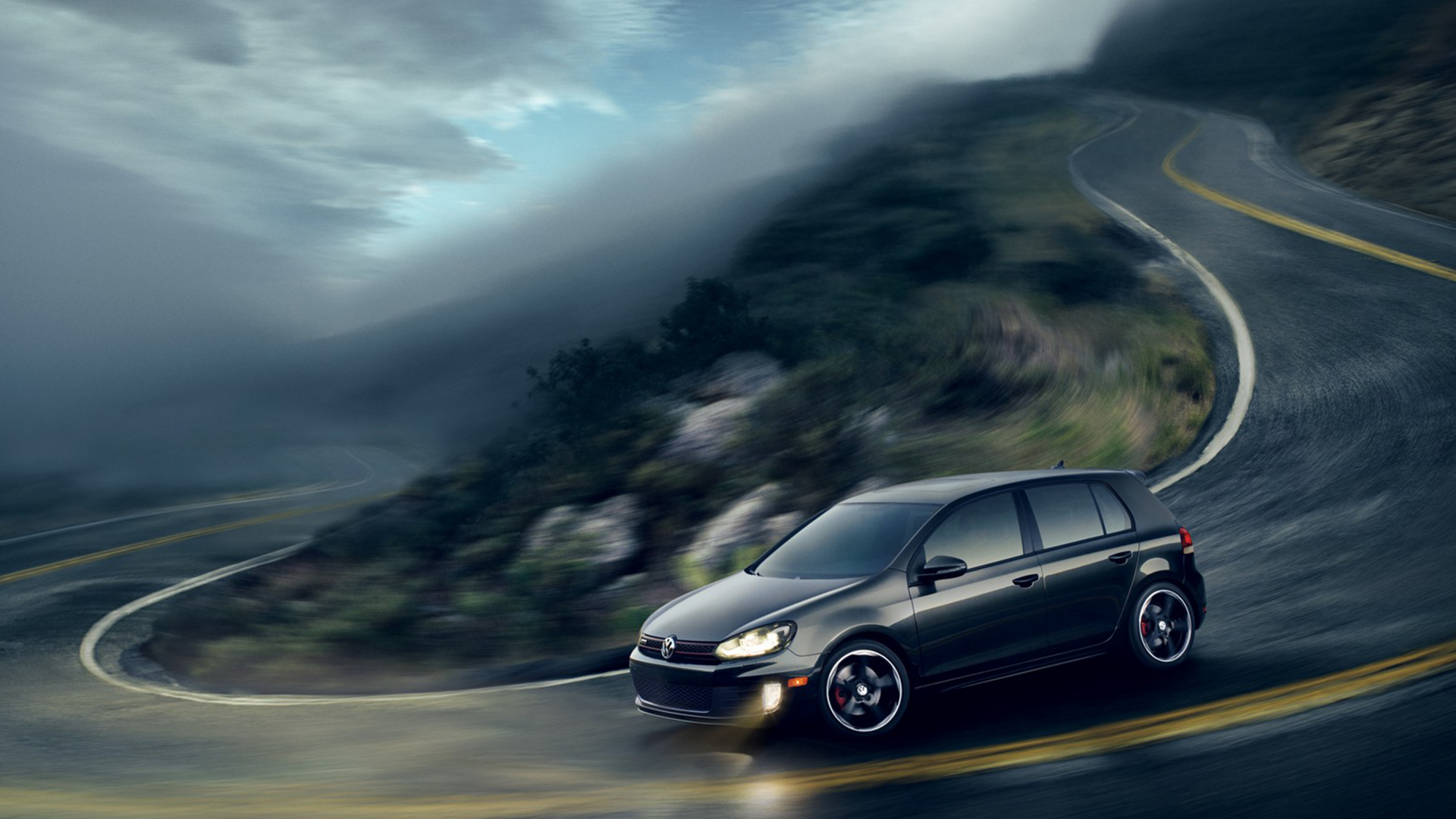 Black Mercedes Benz c Class on Road During Daytime. Wallpaper in 1920x1080 Resolution