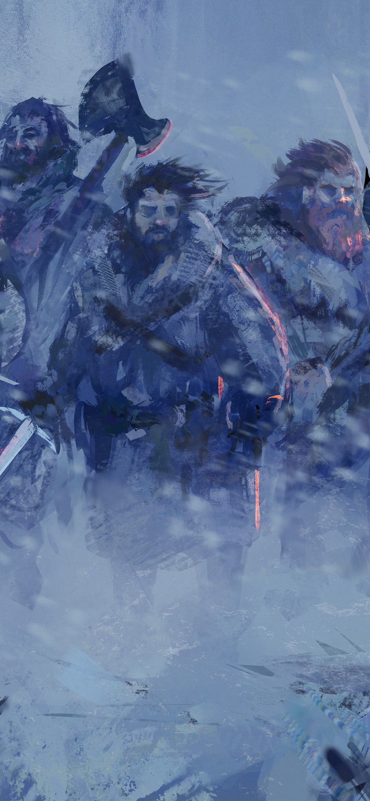 Group of Men in Red and Black Shirt Riding on Horse. Wallpaper in 1242x2688 Resolution