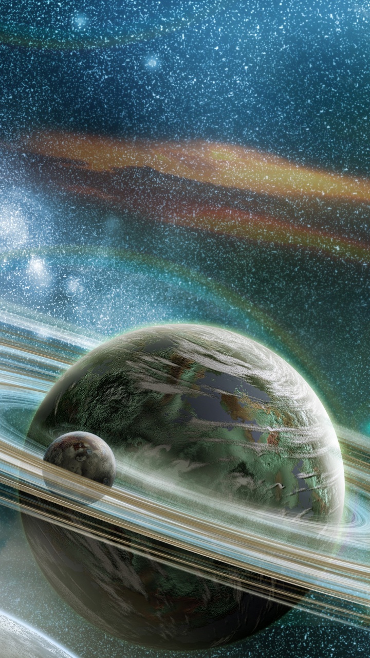 Personne en Veste Noire Regardant la Planète. Wallpaper in 720x1280 Resolution