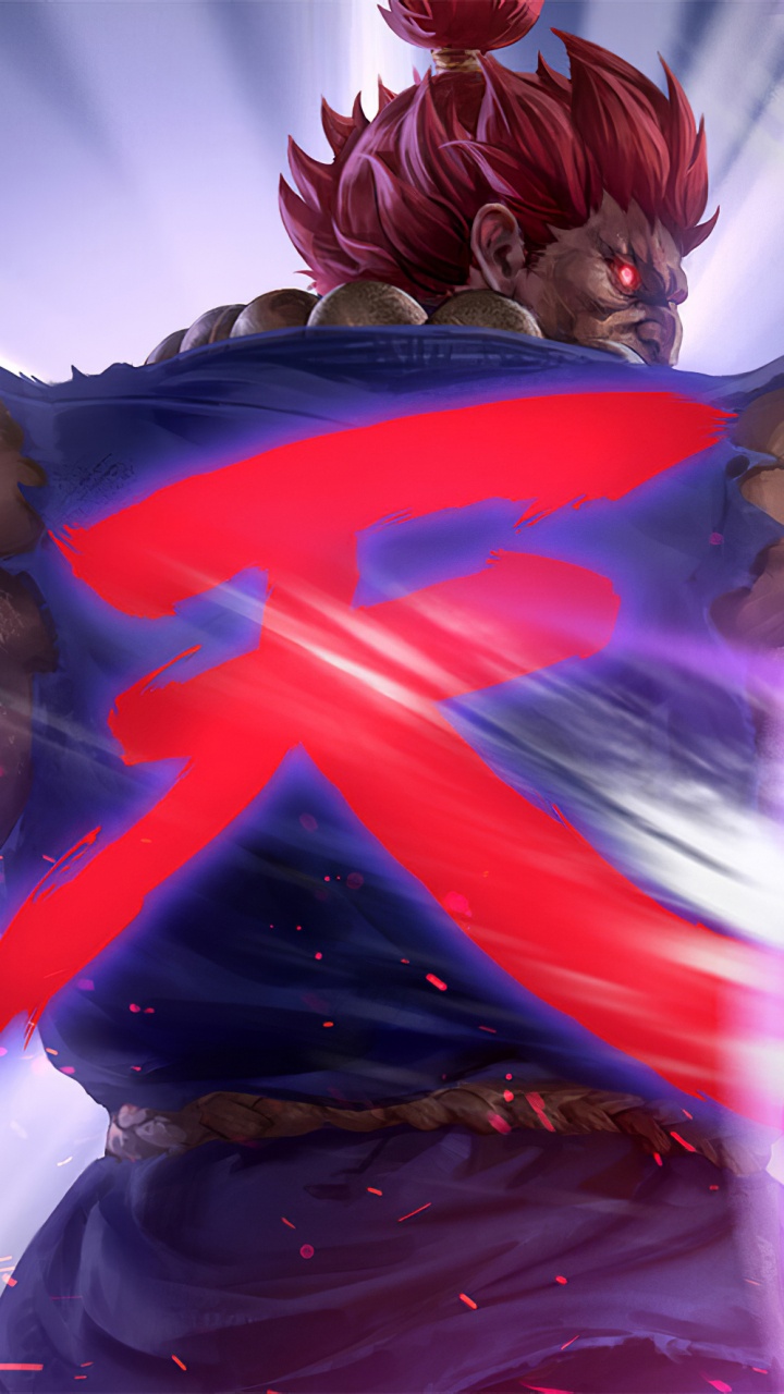 Street Fighter v, Akuma, TEPPEN, Purple, Gesture. Wallpaper in 720x1280 Resolution