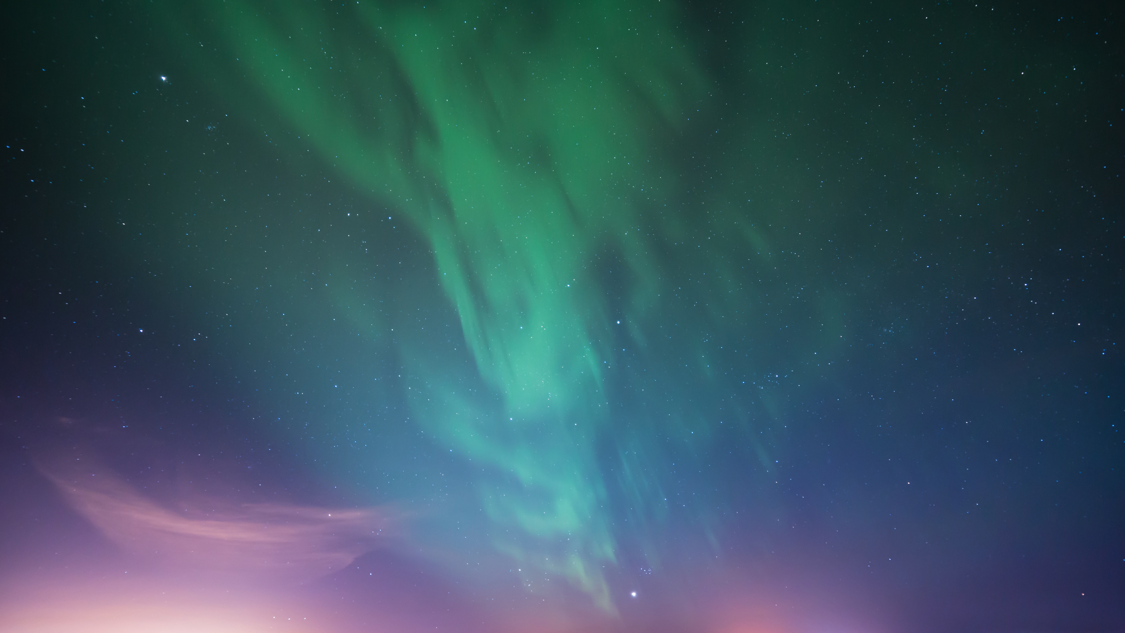 Aurora, Nature, Atmosphere, Horizon, Night. Wallpaper in 3840x2160 Resolution