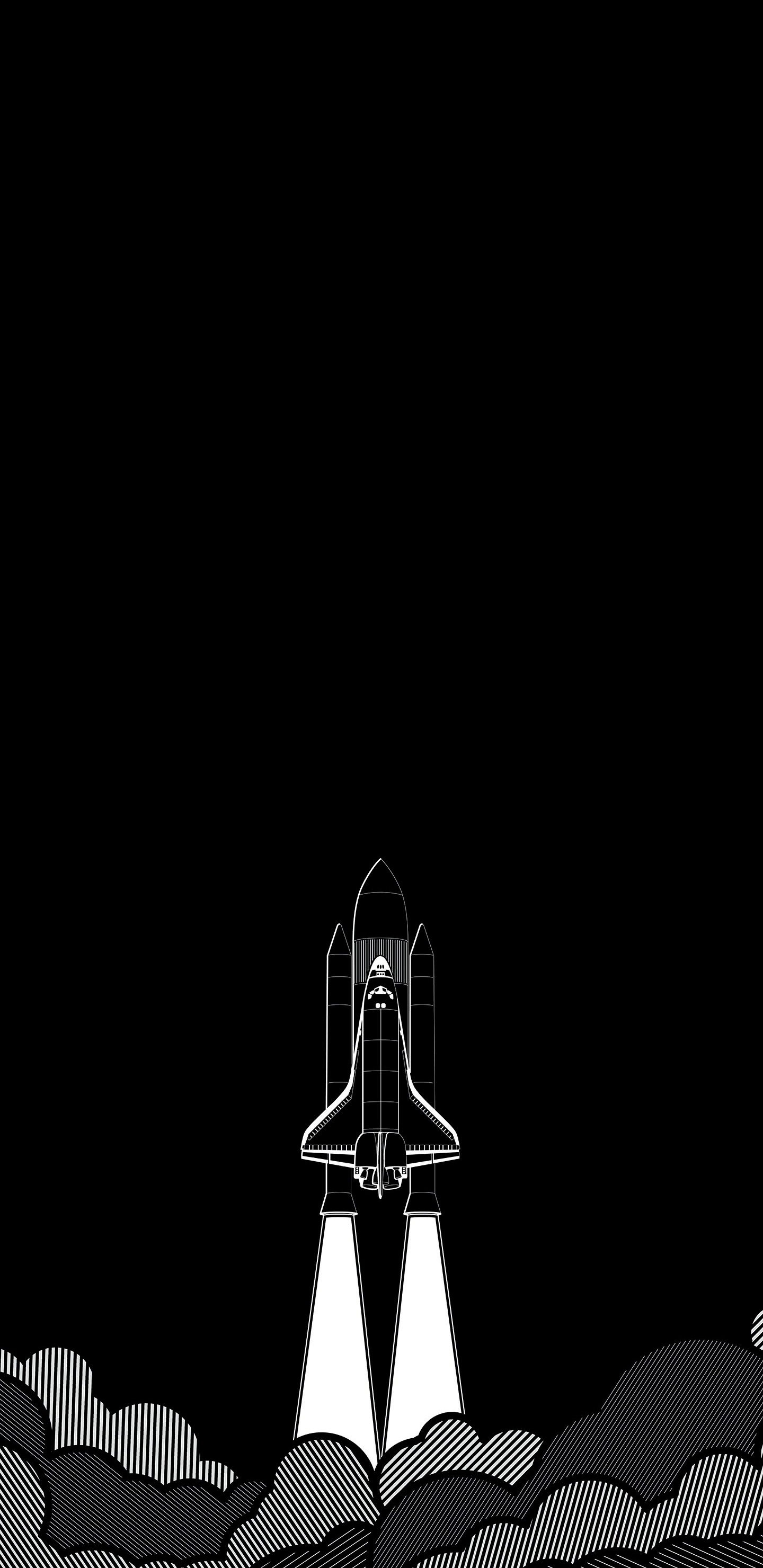 Espacio, el Minimalismo, Arte, Nave, Simbolo. Wallpaper in 1440x2960 Resolution