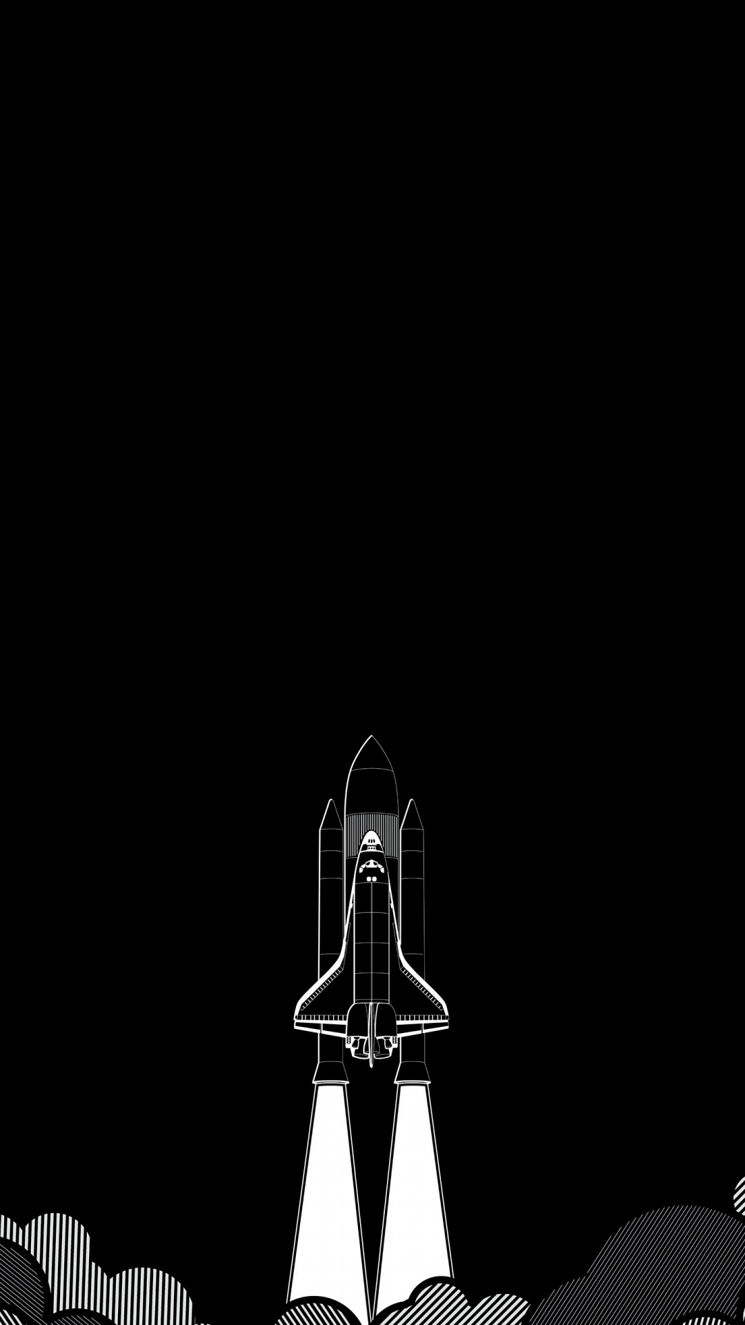 Space, Minimalism, Art, Painting, Spacecraft. Wallpaper in 1080x1920 Resolution