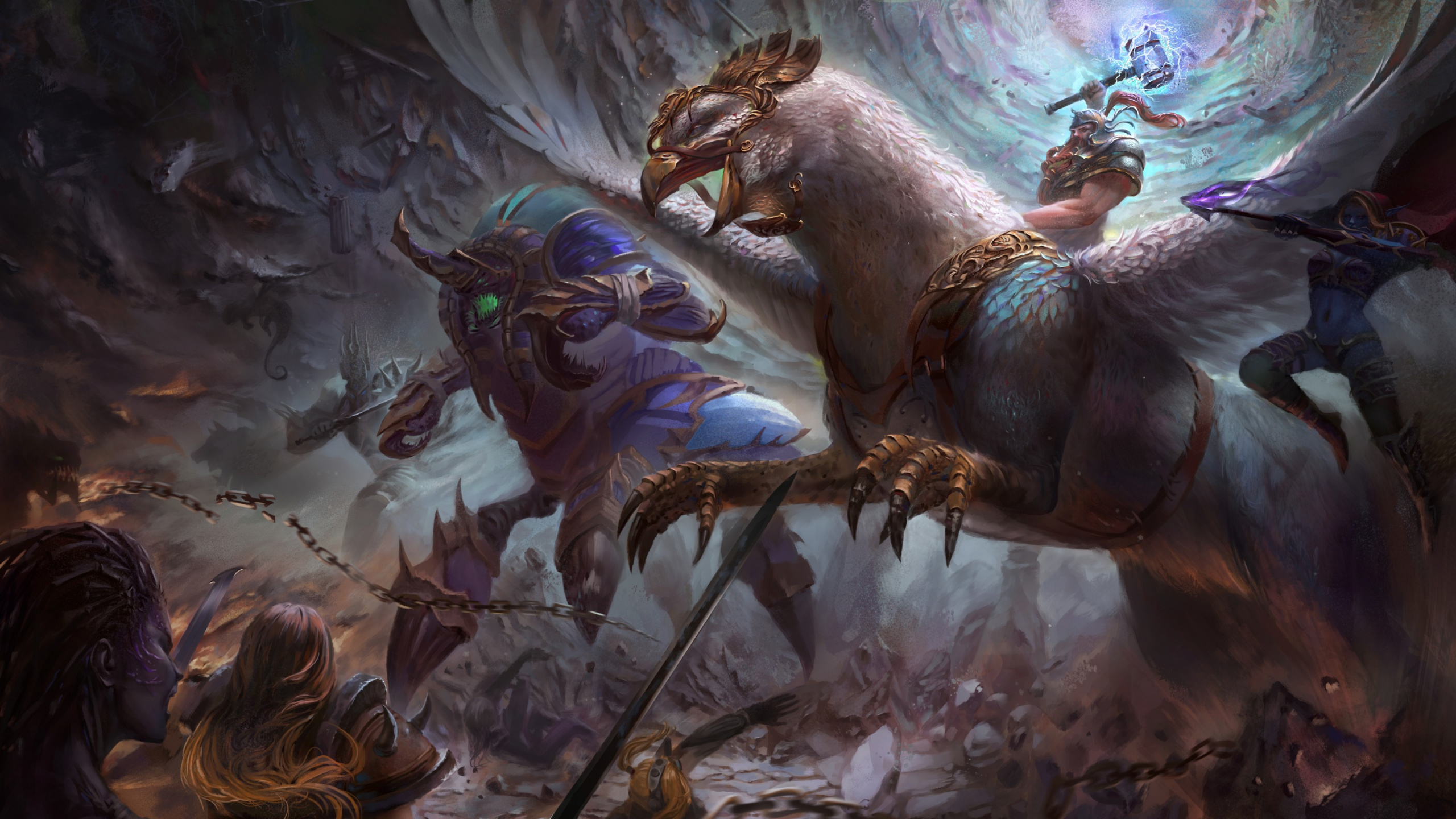 Los Héroes de la Tormenta, Sylvanas Brisaveloz, Mundo de Warcraft, Blizzard Entertainment, Sarah Kerrigan. Wallpaper in 2560x1440 Resolution