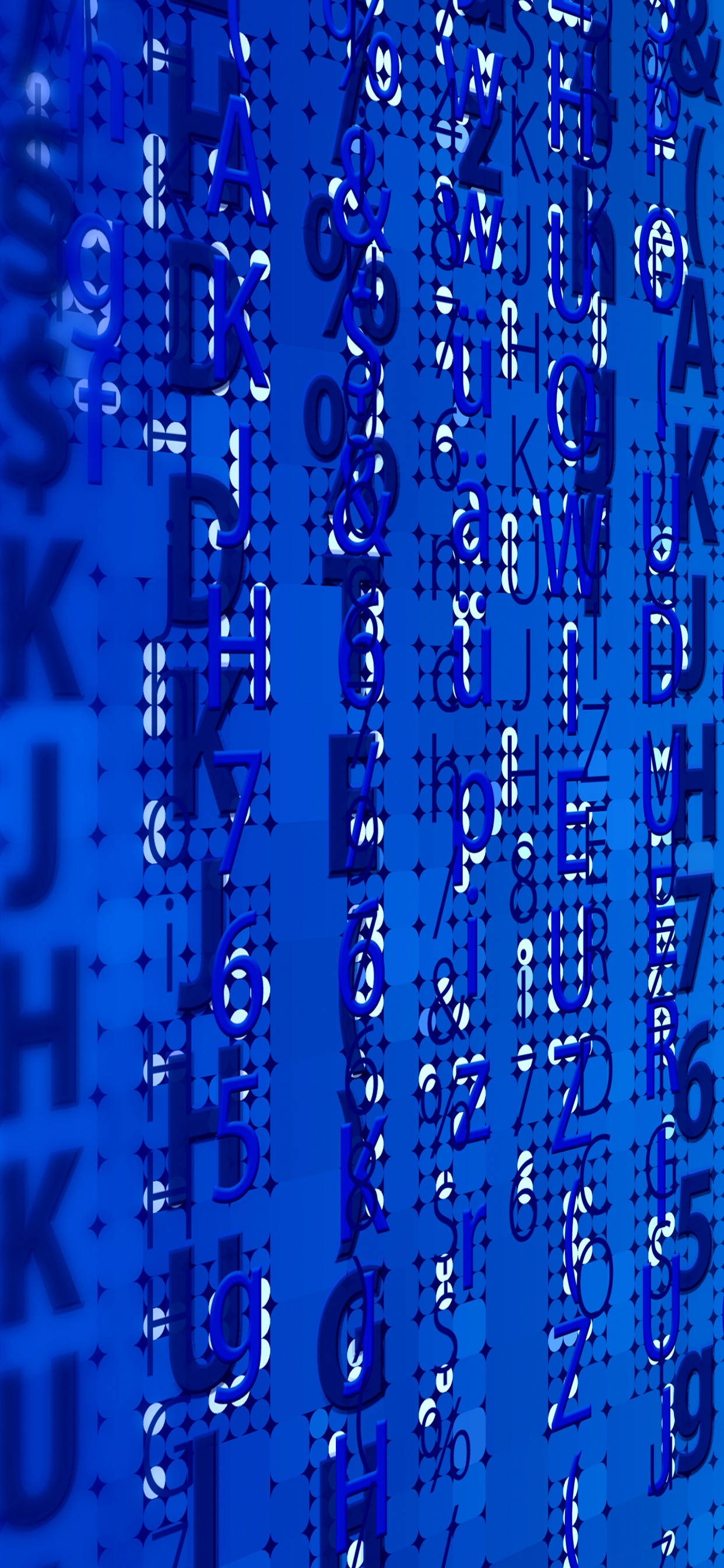 Blaue Und Weiße Lichter Auf Blauem Textil. Wallpaper in 1242x2688 Resolution