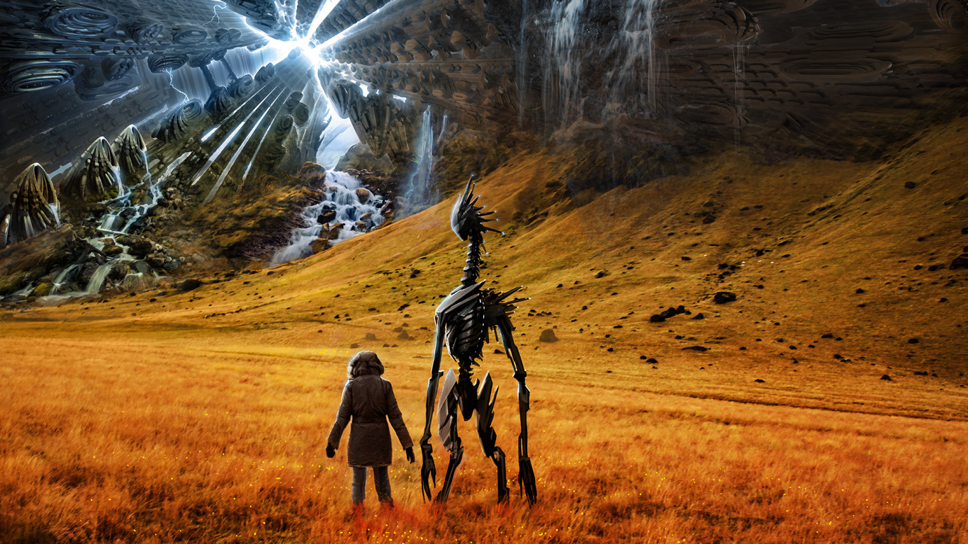 Grotte Brune et Grise Avec Des Rayons de Soleil. Wallpaper in 1366x768 Resolution