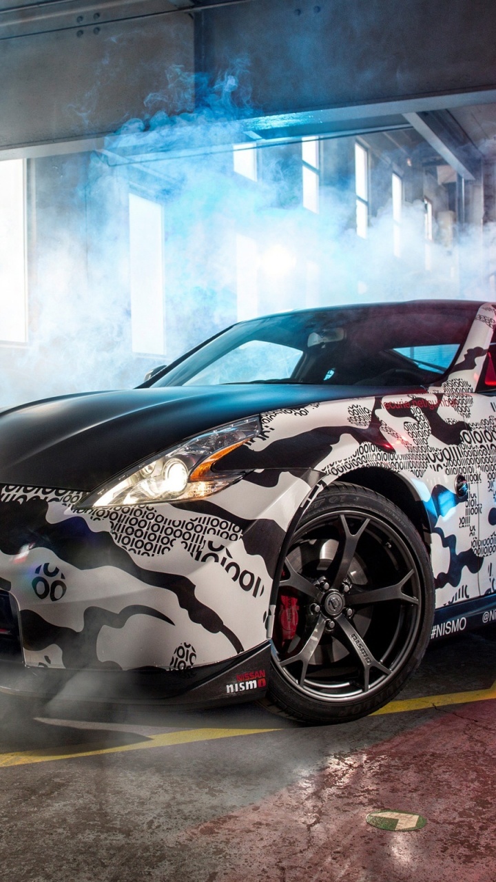 Porsche 911 Noir et Blanc. Wallpaper in 720x1280 Resolution