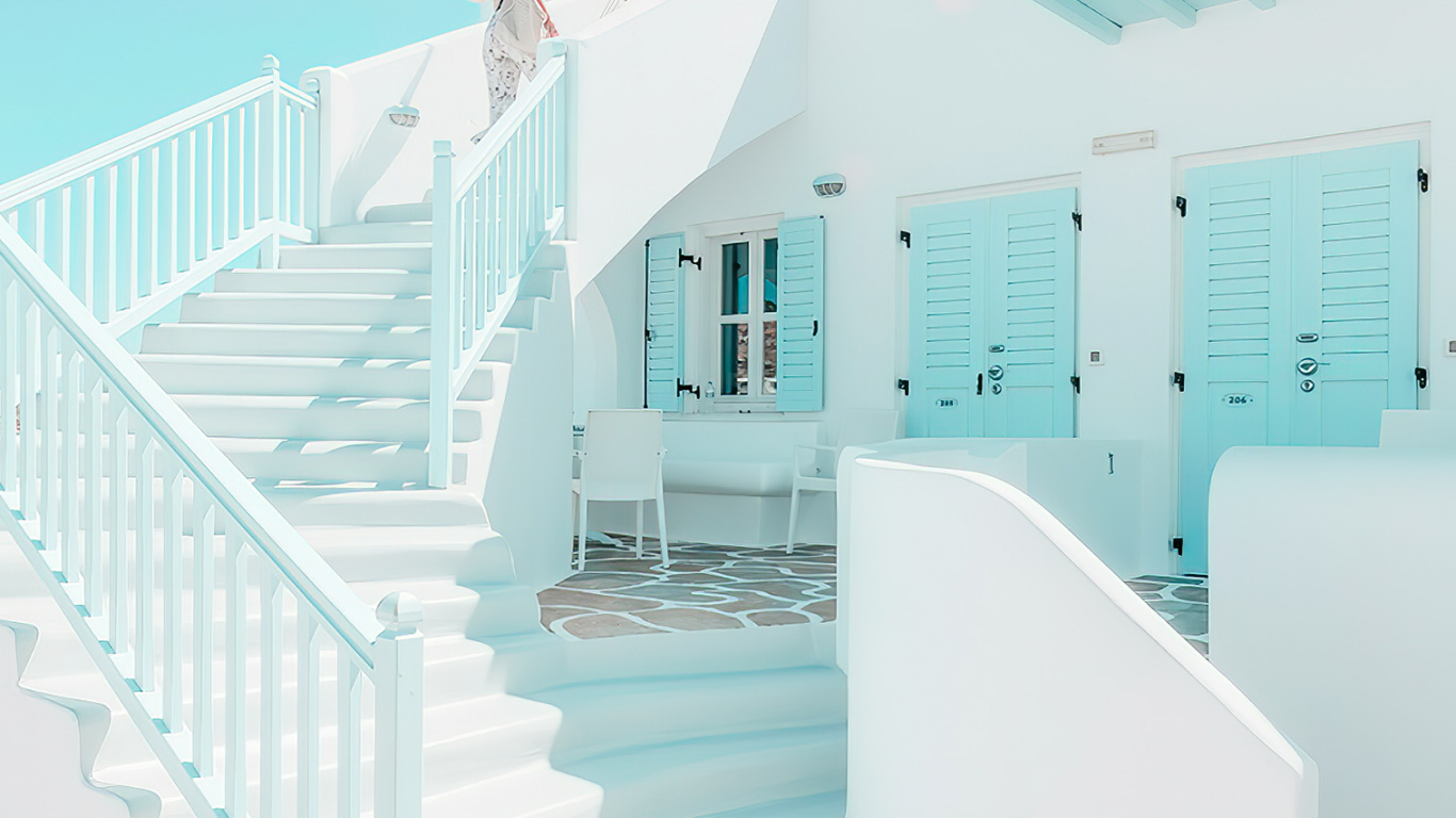 Architektur, Azure, Treppe, Gebäude, Städtebau. Wallpaper in 1366x768 Resolution