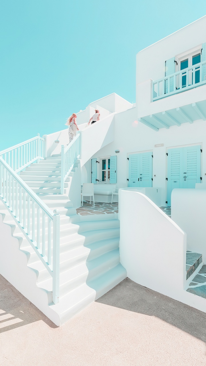 Architektur, Azure, Treppe, Gebäude, Städtebau. Wallpaper in 720x1280 Resolution