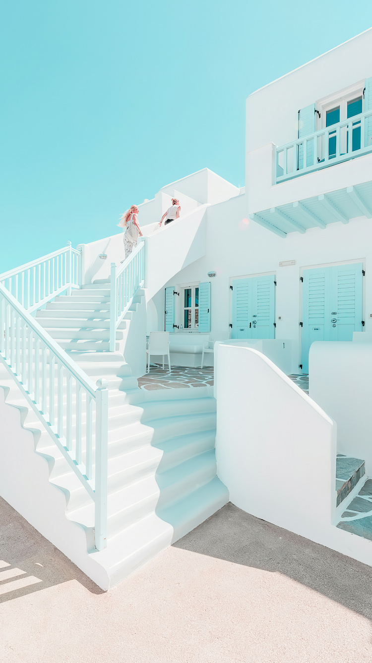 Architektur, Azure, Treppe, Gebäude, Städtebau. Wallpaper in 750x1334 Resolution