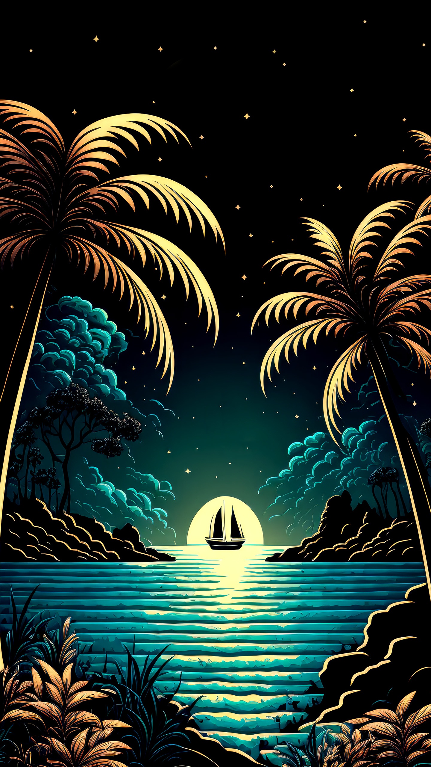 Lumière, Graphisme, Arts Visuels, Eau, Nature. Wallpaper in 1440x2560 Resolution