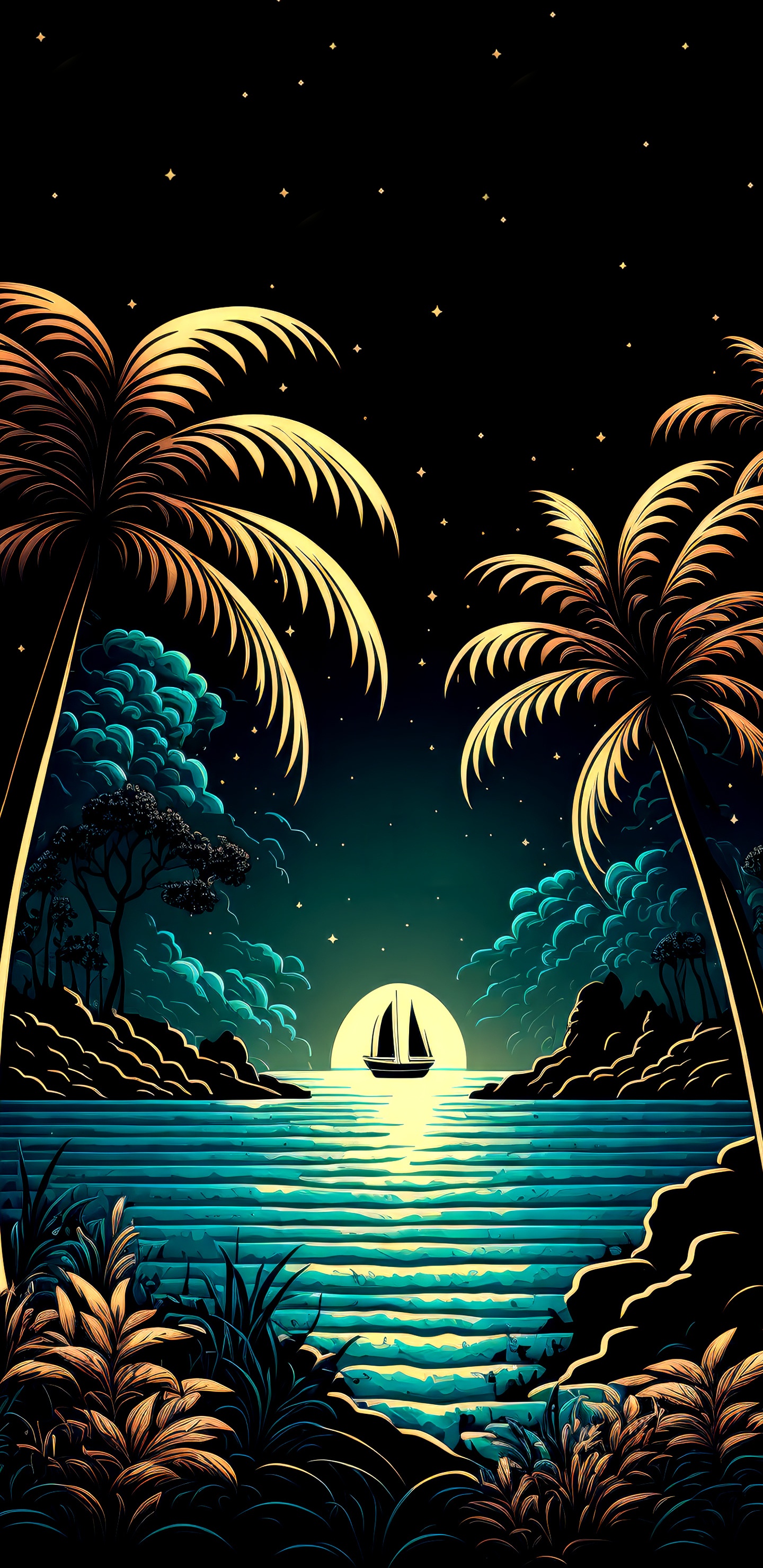 Lumière, Graphisme, Arts Visuels, Eau, Nature. Wallpaper in 1440x2960 Resolution