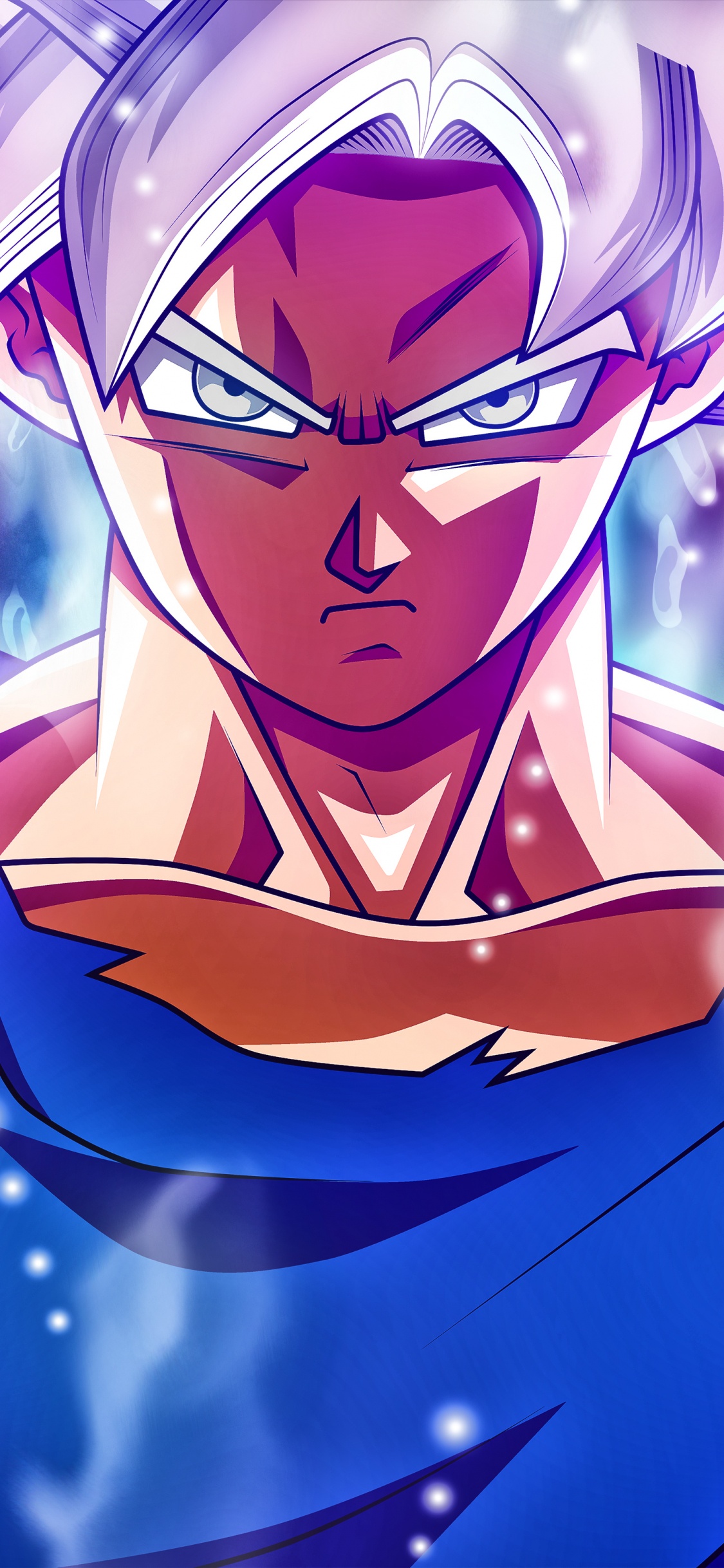 Personaje de Anime Masculino de Pelo Azul. Wallpaper in 1125x2436 Resolution