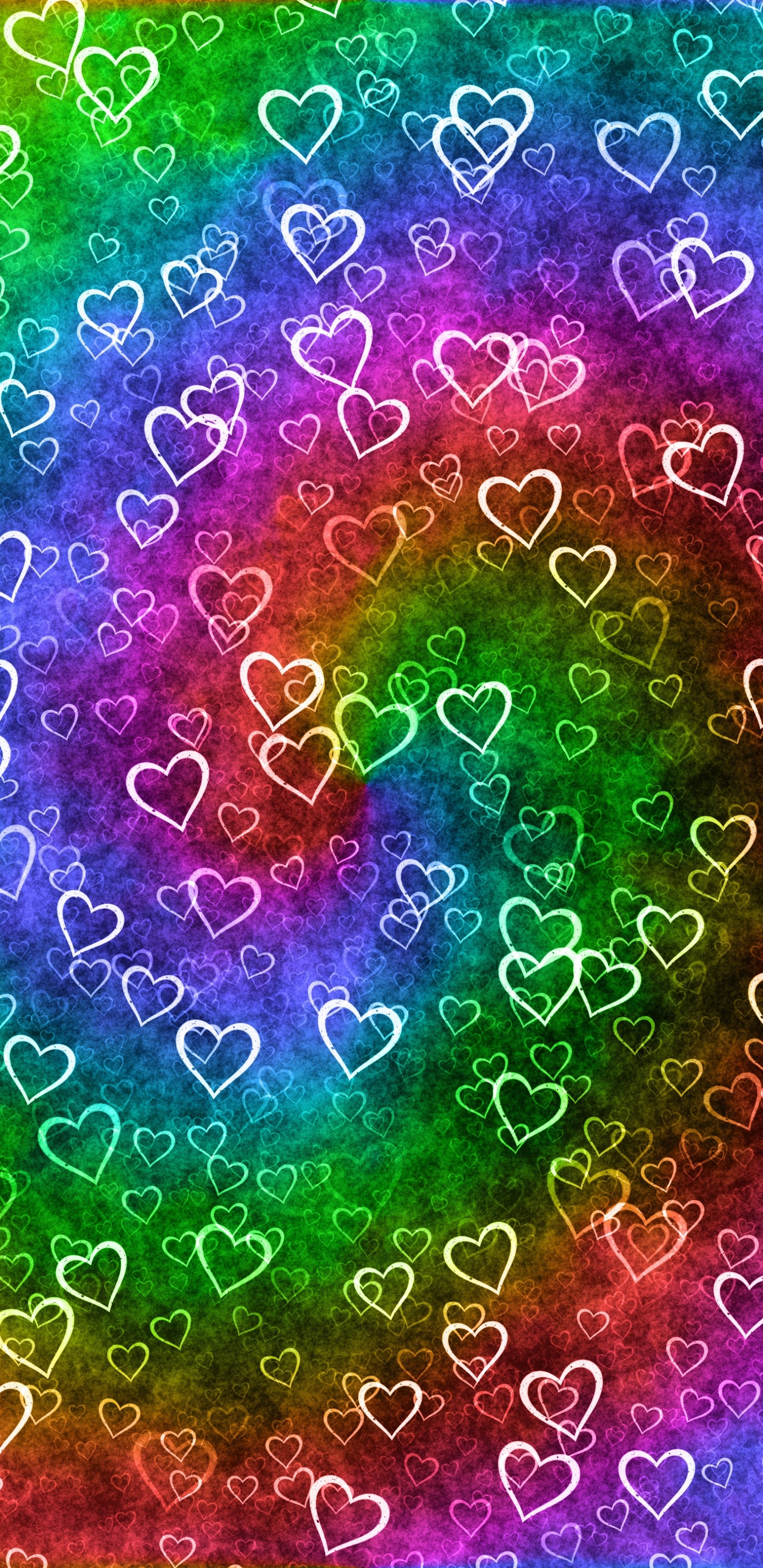 Herzen, Textur, Grafik-design, Fraktale Kunst, Muster. Wallpaper in 1440x2960 Resolution