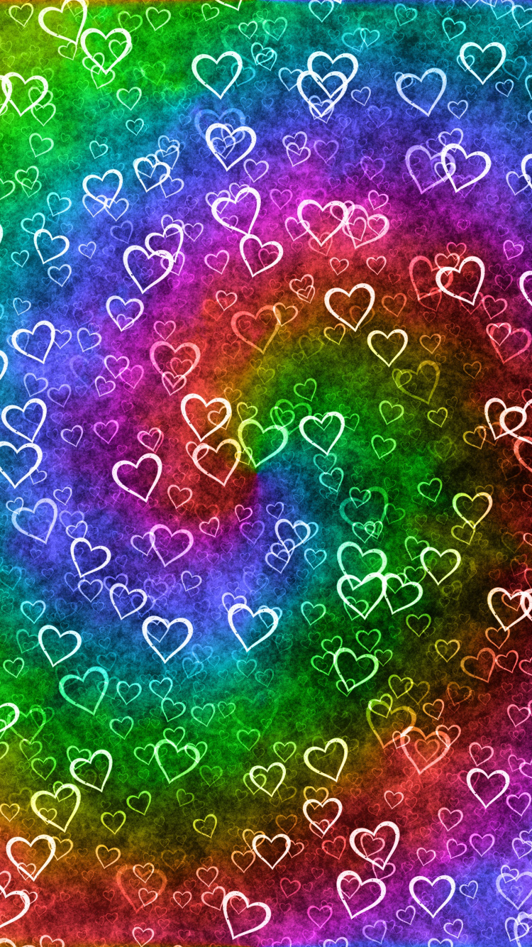 Herzen, Textur, Grafik-design, Fraktale Kunst, Muster. Wallpaper in 750x1334 Resolution