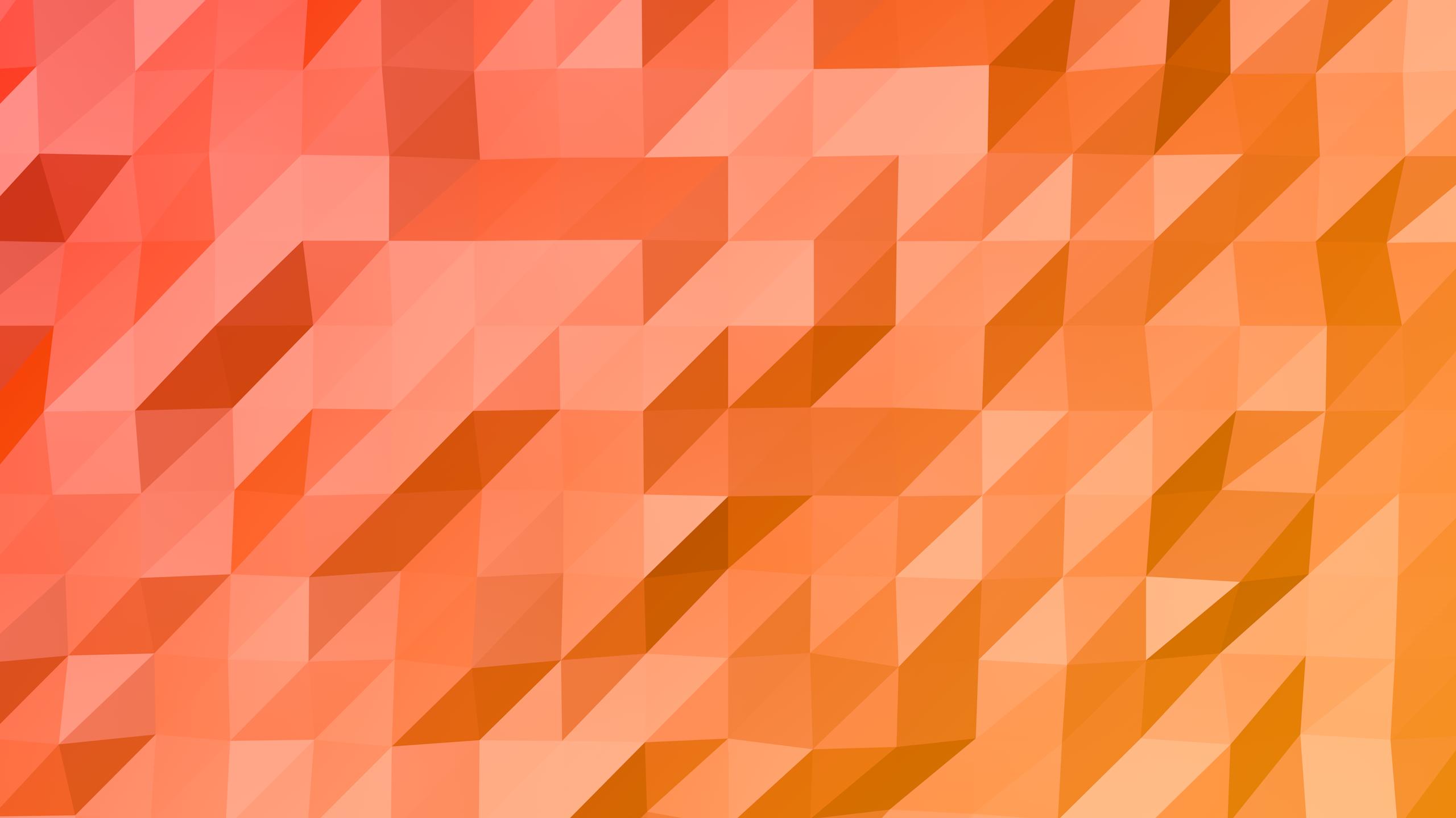 Orange and Yellow Checkered Pattern. Wallpaper in 2560x1440 Resolution