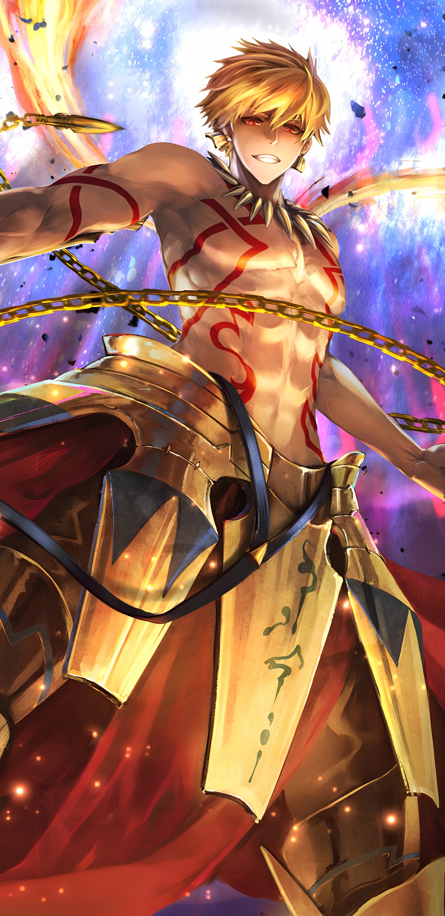 Destin de Gilgamesh, Fate Zero, Gilgamesh, Archer, Emiya Shirou. Wallpaper in 1440x2960 Resolution