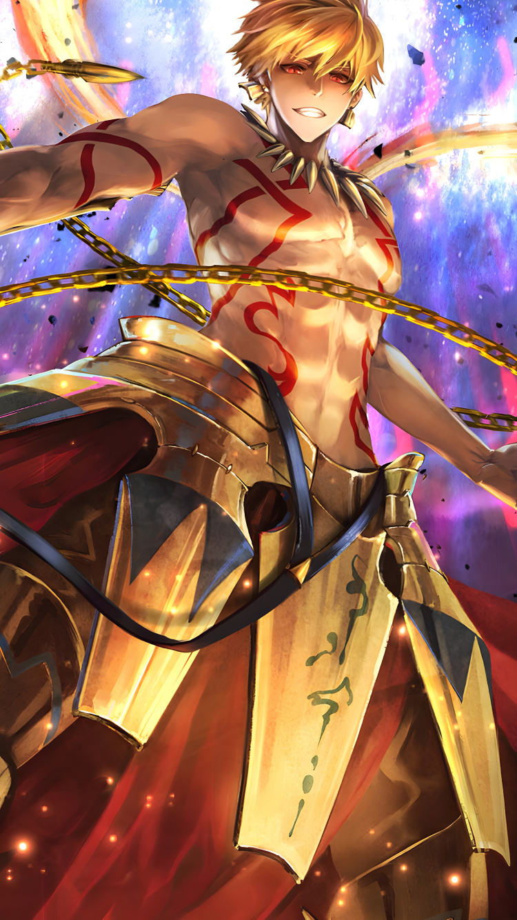 Gilgamesh Fate, Fate Zero, Gilgamesh, Saber, Archer. Wallpaper in 750x1334 Resolution