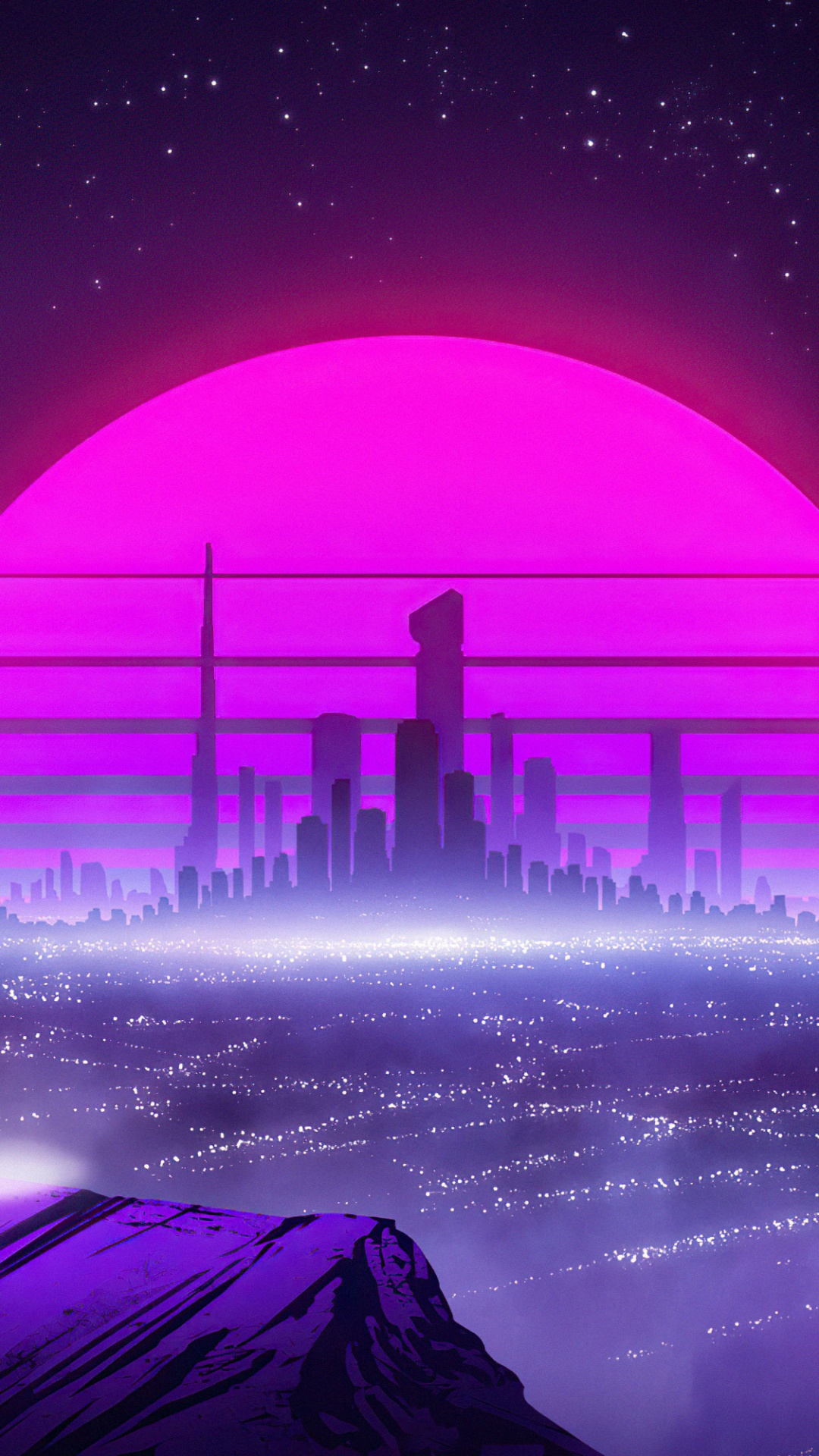 Vaporwave, Ambiente, Arte, Agua, Edificio. Wallpaper in 1080x1920 Resolution