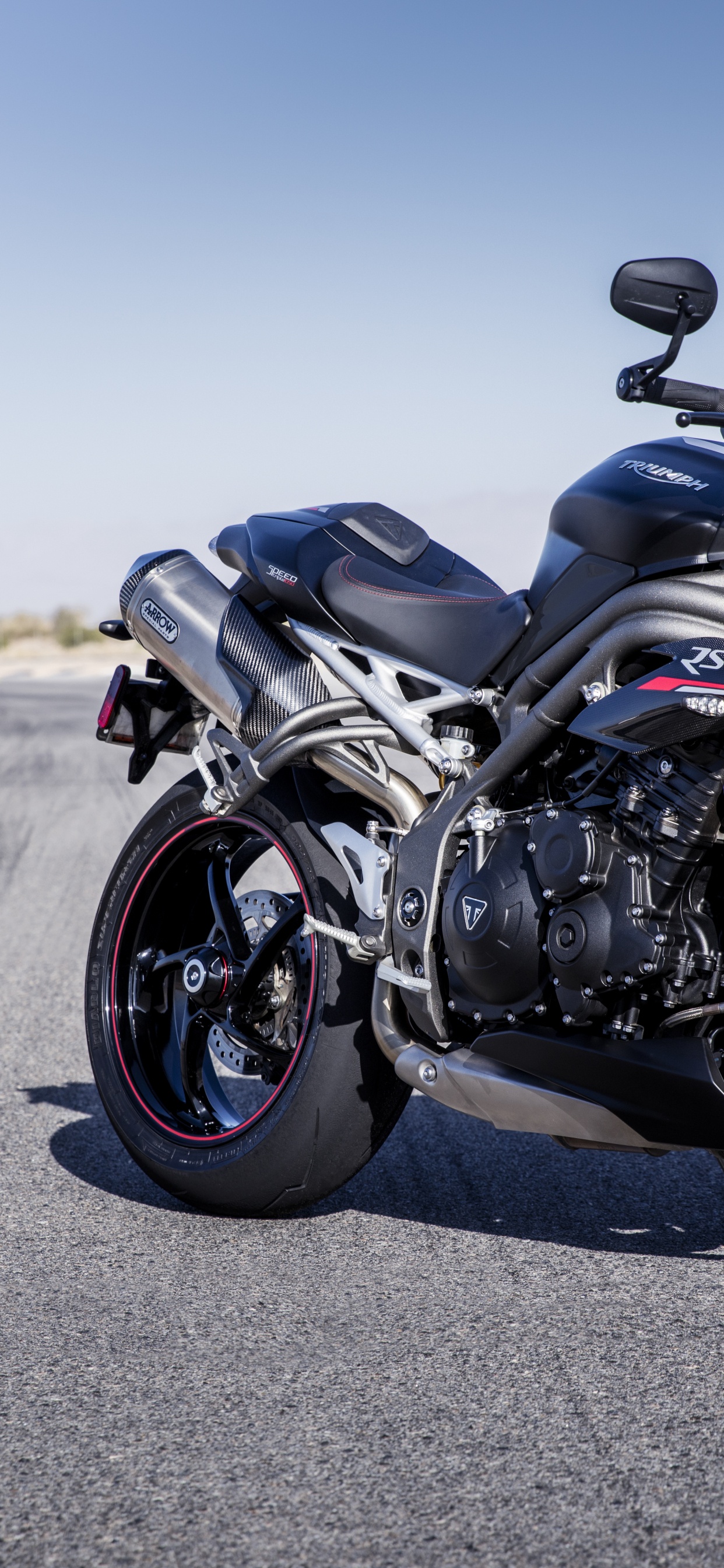 Black and Silver Sports Bike on Gray Asphalt Road During Daytime. Wallpaper in 1242x2688 Resolution