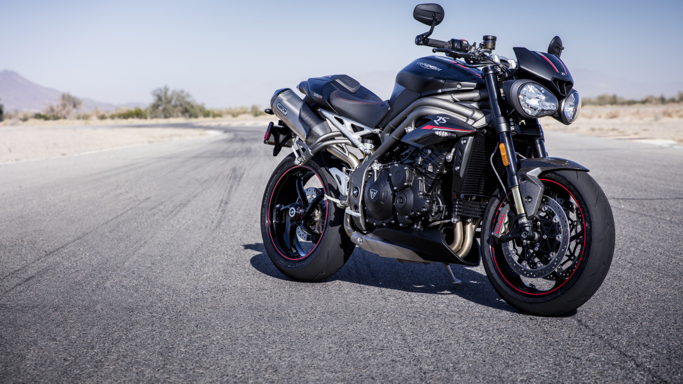 Black and Silver Sports Bike on Gray Asphalt Road During Daytime. Wallpaper in 1366x768 Resolution