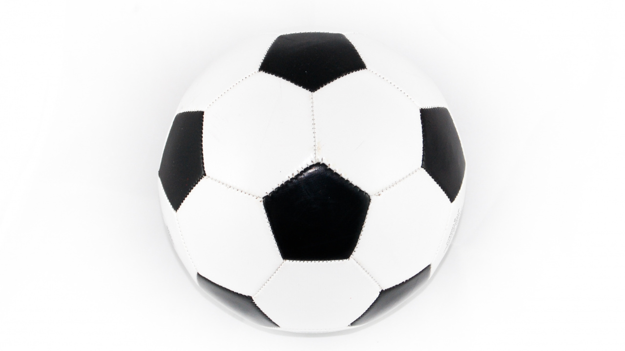 White and Black Soccer Ball. Wallpaper in 1280x720 Resolution