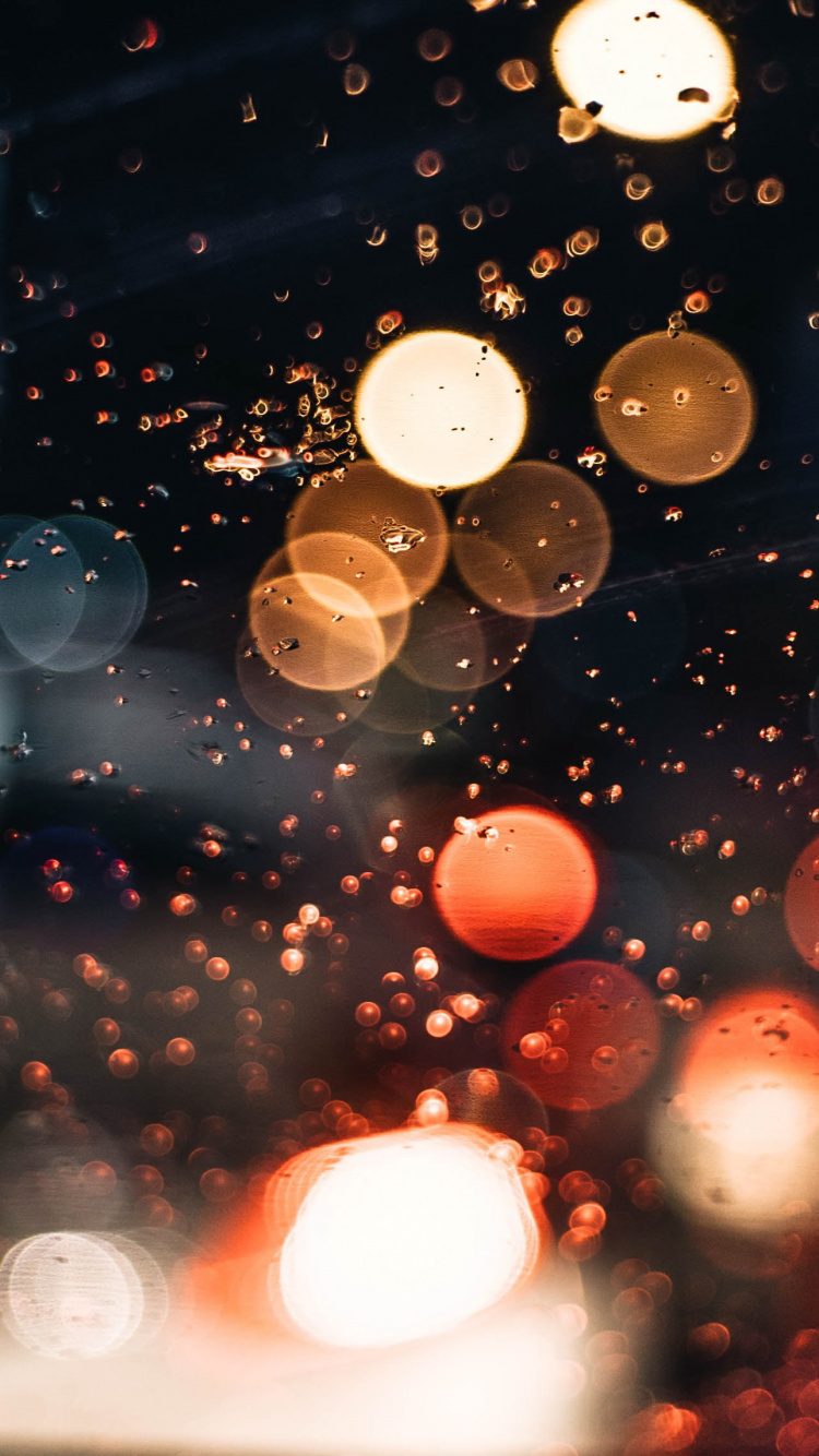Bokeh, Tablet, Android, Ambiente, Naranja. Wallpaper in 750x1334 Resolution