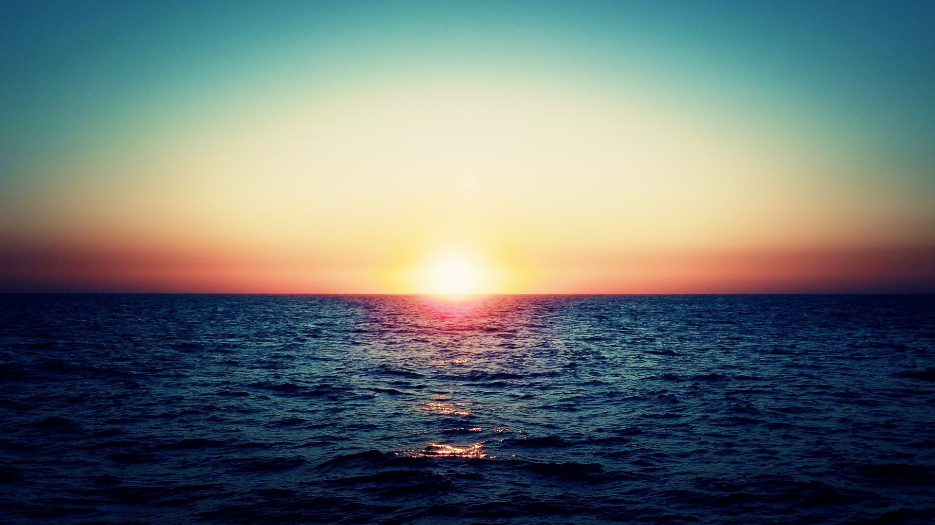 Body of Water During Sunset. Wallpaper in 1920x1080 Resolution