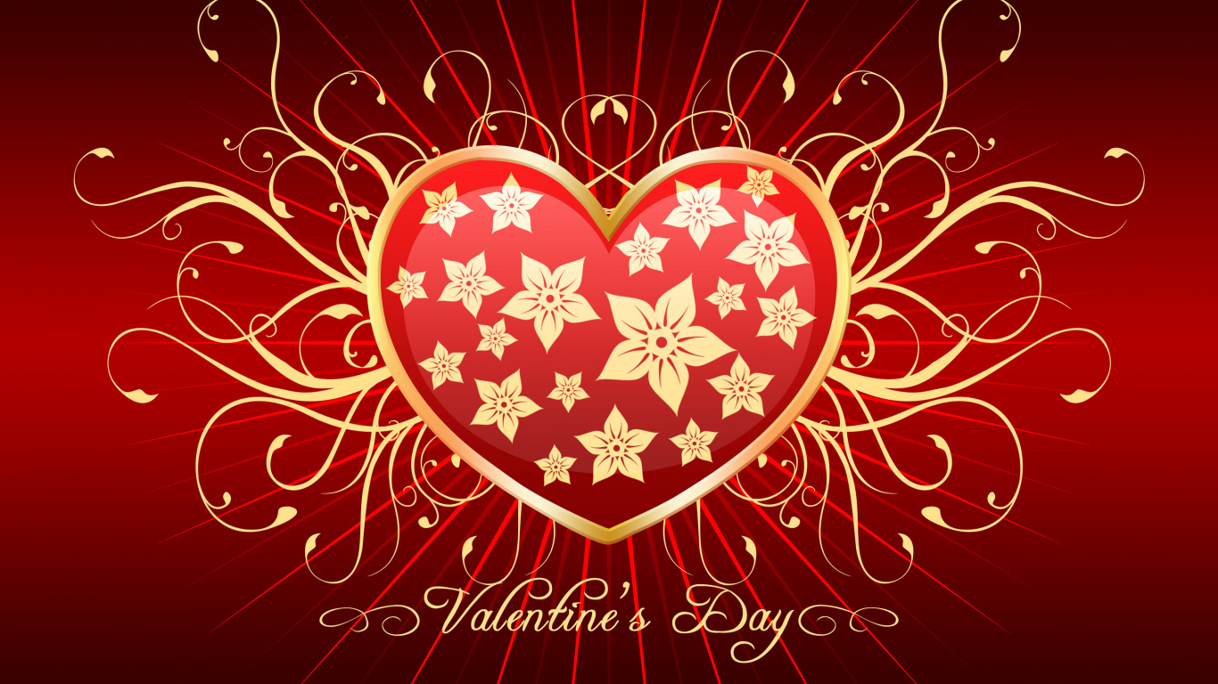 Herzen, Illustration, Grafik-design, Valentines Tag, Text. Wallpaper in 1366x768 Resolution