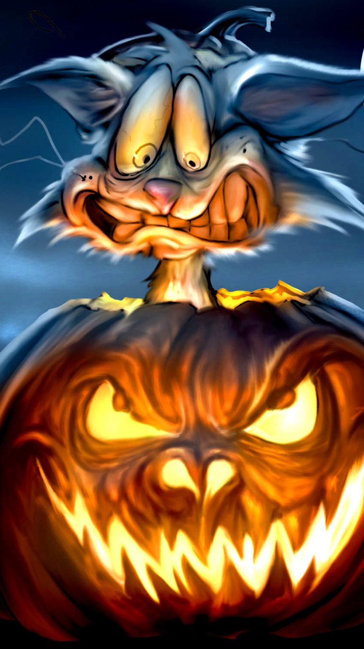 Calabaza, Halloween, Personaje de Ficción, Ilustración, Jack O'lantern. Wallpaper in 750x1334 Resolution