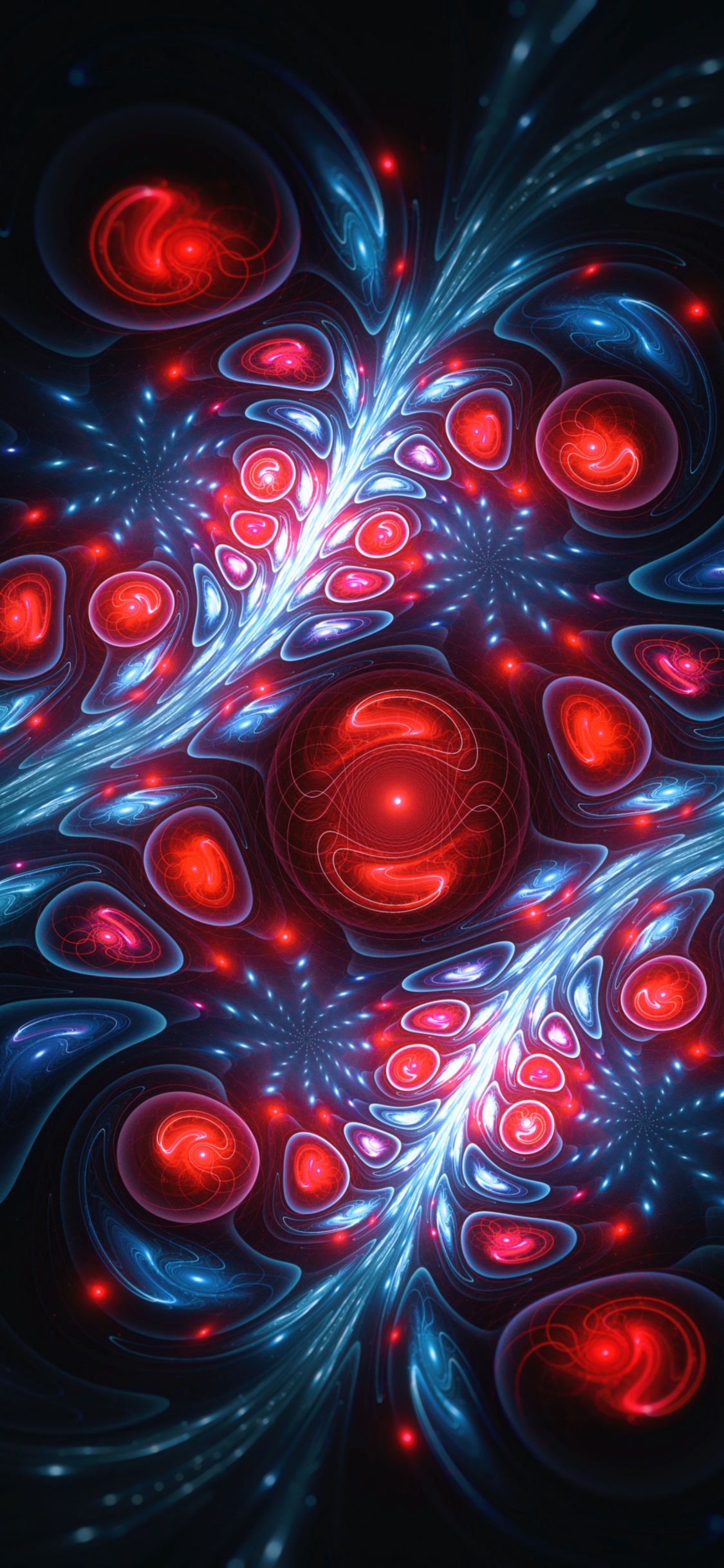 Red and Black Abstract Painting. Wallpaper in 1125x2436 Resolution