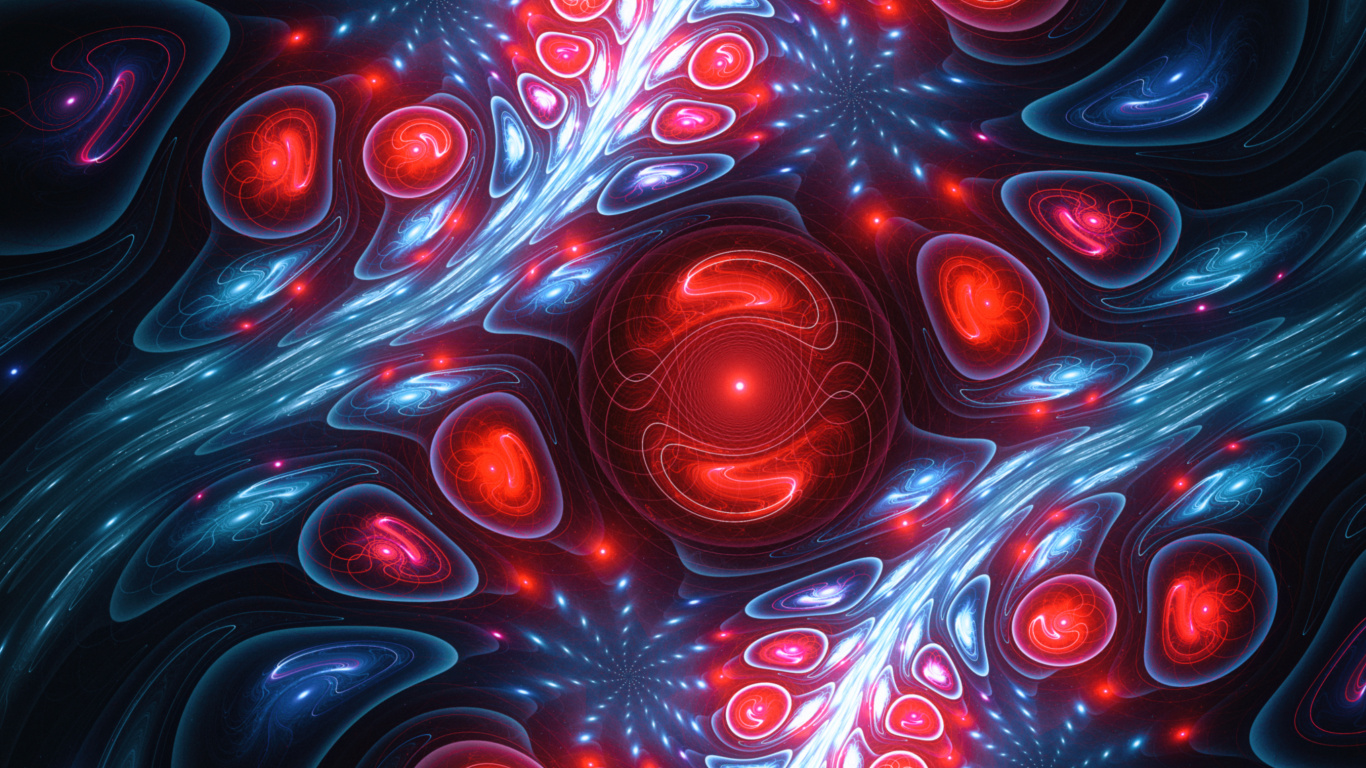 Red and Black Abstract Painting. Wallpaper in 1366x768 Resolution