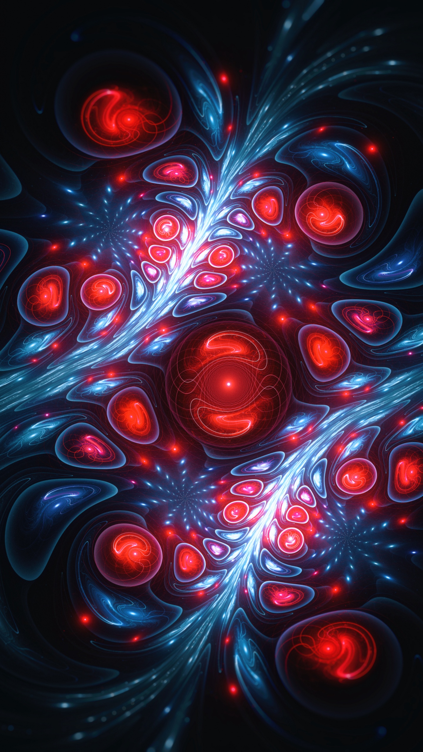 Red and Black Abstract Painting. Wallpaper in 1440x2560 Resolution