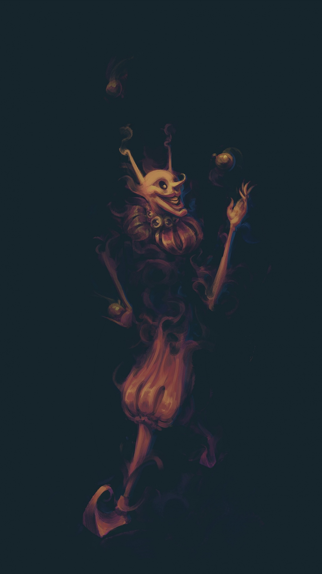 Femme en Robe Noire Illustration. Wallpaper in 1080x1920 Resolution