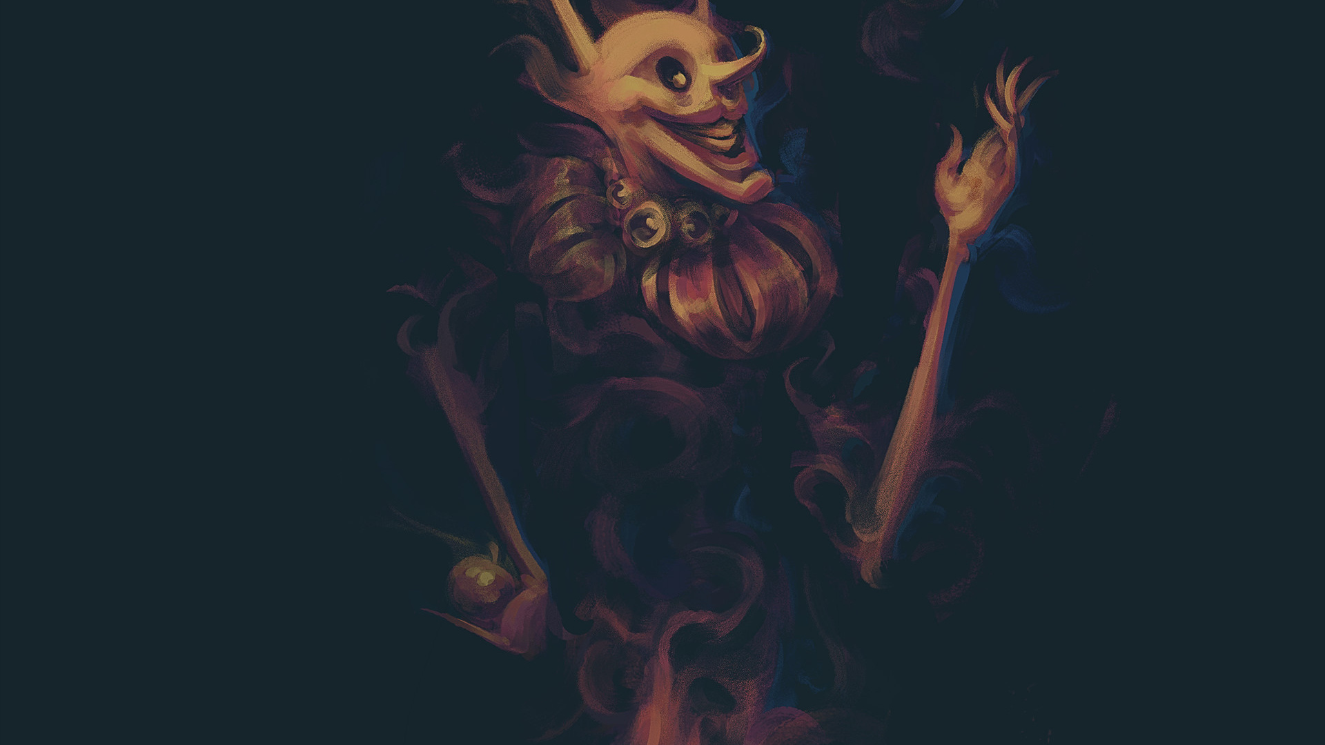 Femme en Robe Noire Illustration. Wallpaper in 1920x1080 Resolution